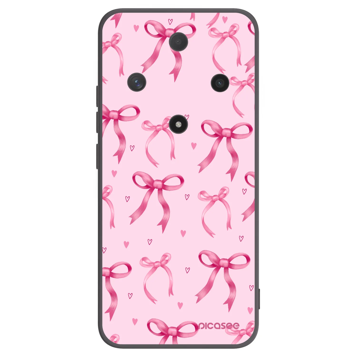 Picasee silikonowe czarne etui na Honor Magic6 Lite 5G - Bow Aesthetic