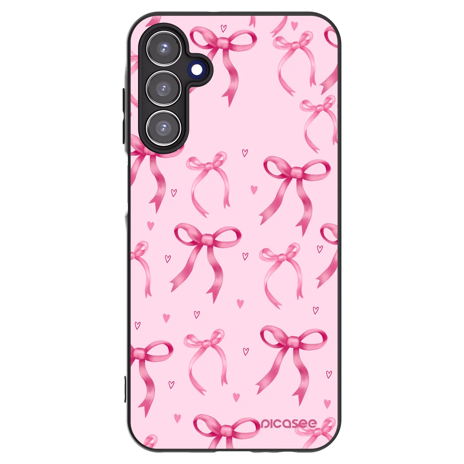Picasee silikonowe czarne etui na Samsung Galaxy A15 A156B 5G - Bow Aesthetic
