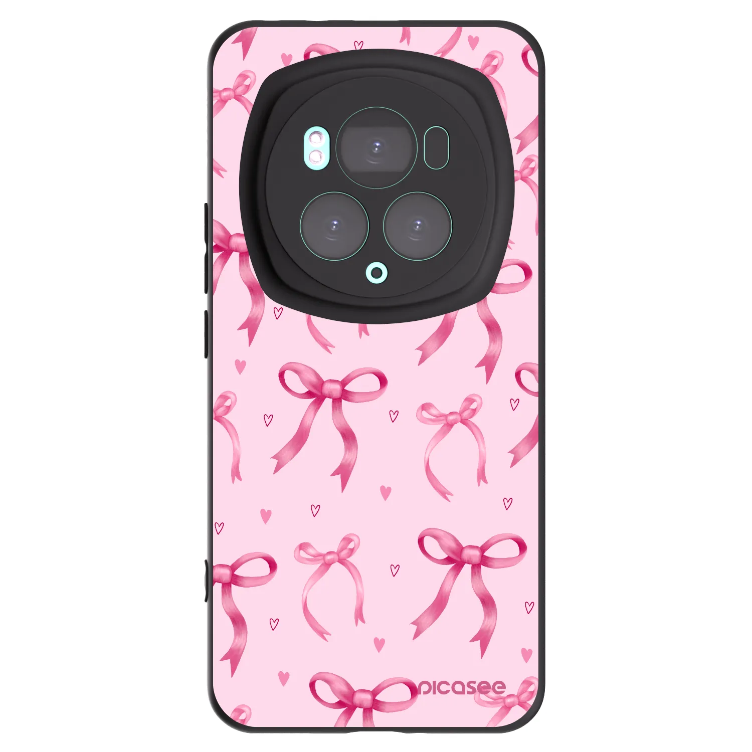 Picasee silikonowe czarne etui na Honor Magic6 Pro - Bow Aesthetic