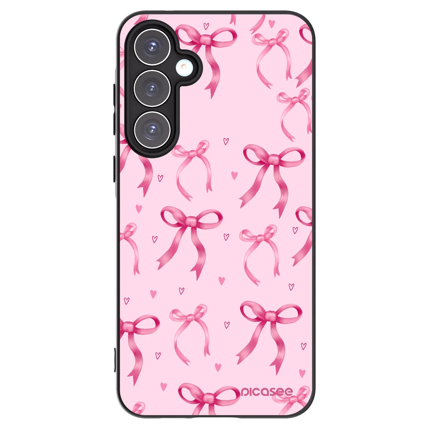 Picasee silikonowe czarne etui na Samsung Galaxy A55 5G A556B - Bow Aesthetic