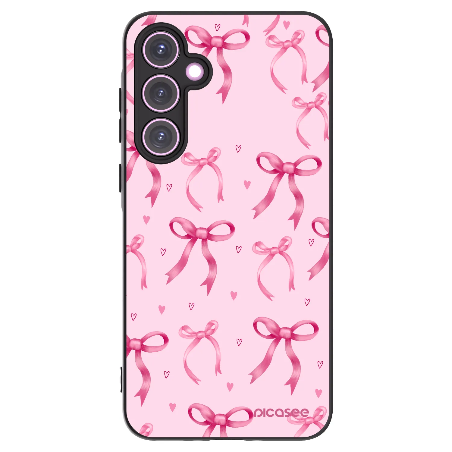 Picasee silikonowe czarne etui na Samsung Galaxy A35 5G A356B - Bow Aesthetic