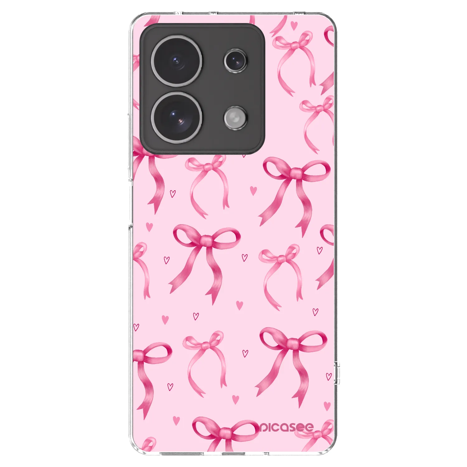 Picasee silikonowe przeźroczyste etui na Xiaomi Redmi Note 13 4G - Bow Aesthetic