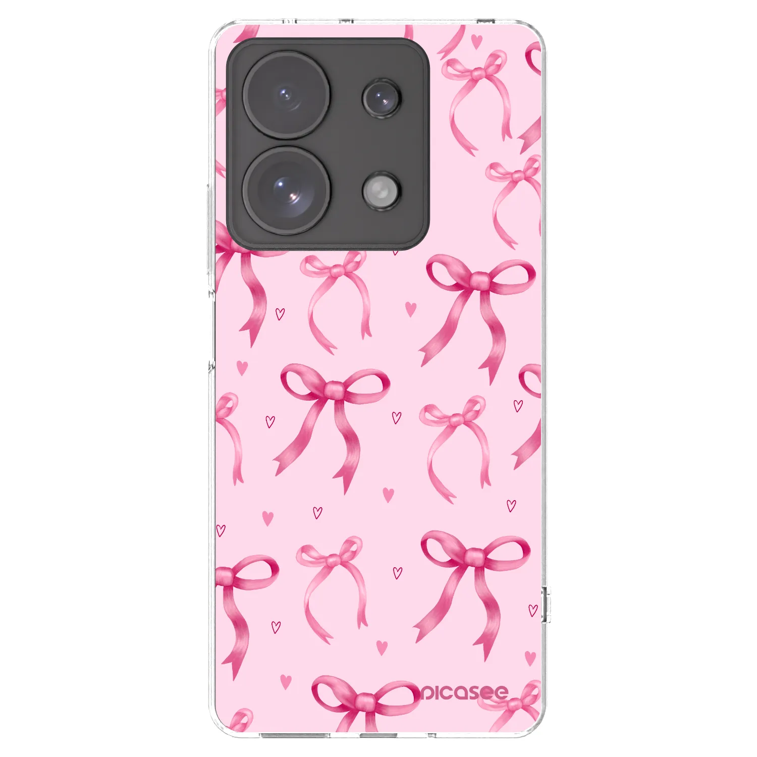 Picasee silikonowe przeźroczyste etui na Xiaomi Redmi Note 13 Pro 4G - Bow Aesthetic