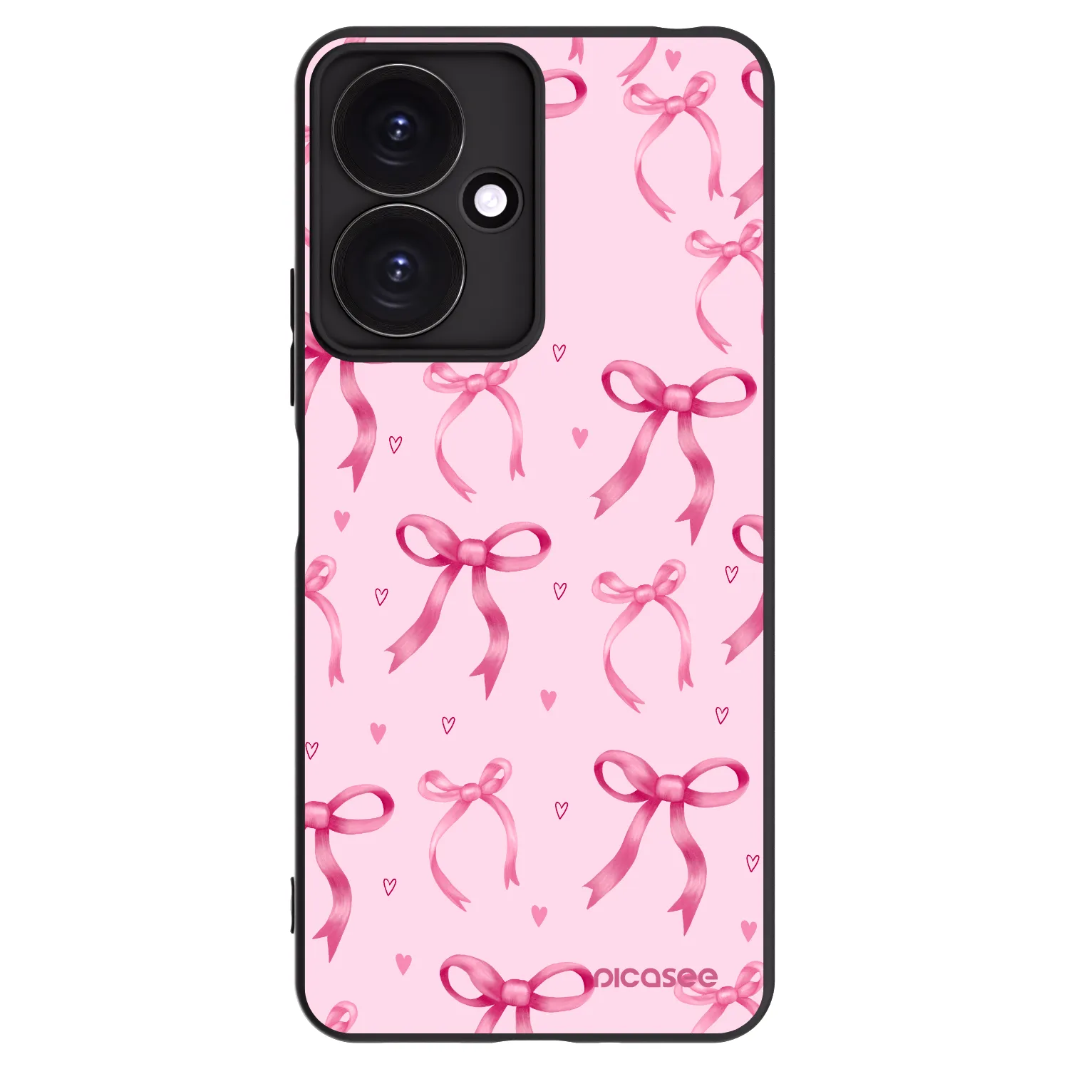 Picasee silikonowe czarne etui na Xiaomi Redmi 13C 5G - Bow Aesthetic
