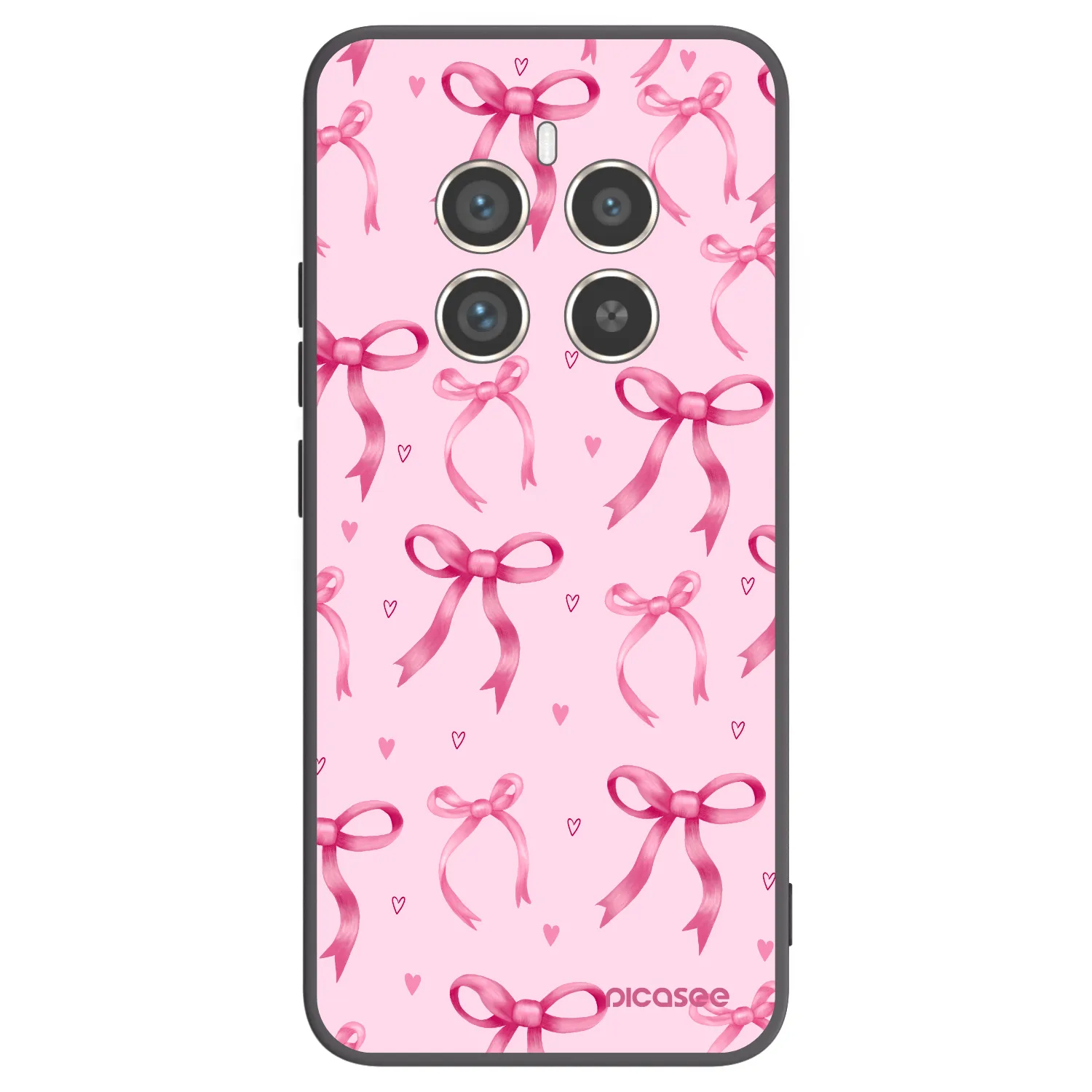 Picasee silikonowe czarne etui na Realme 12 Pro 5G - Bow Aesthetic