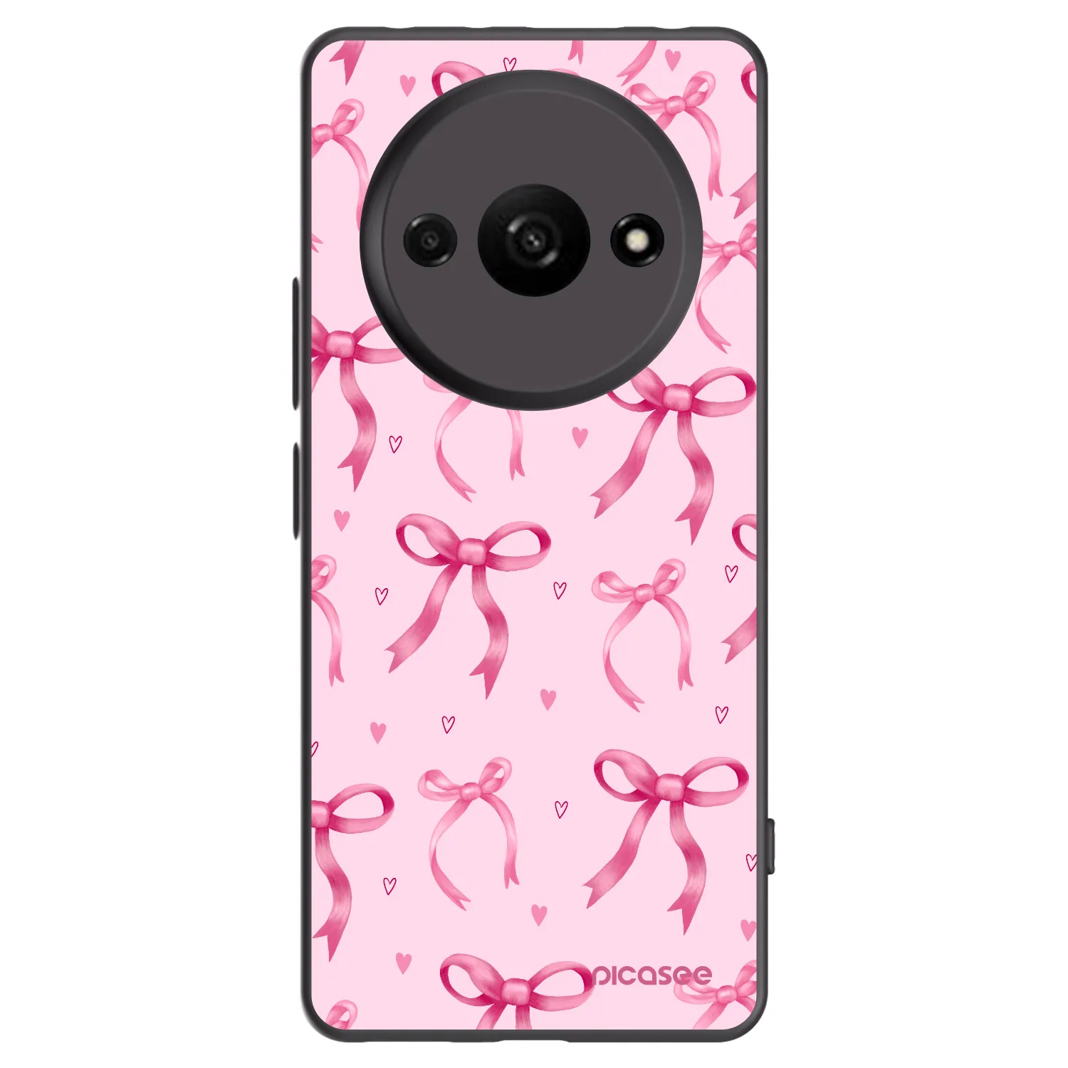 Picasee silikonowe czarne etui na Xiaomi Redmi A3 - Bow Aesthetic