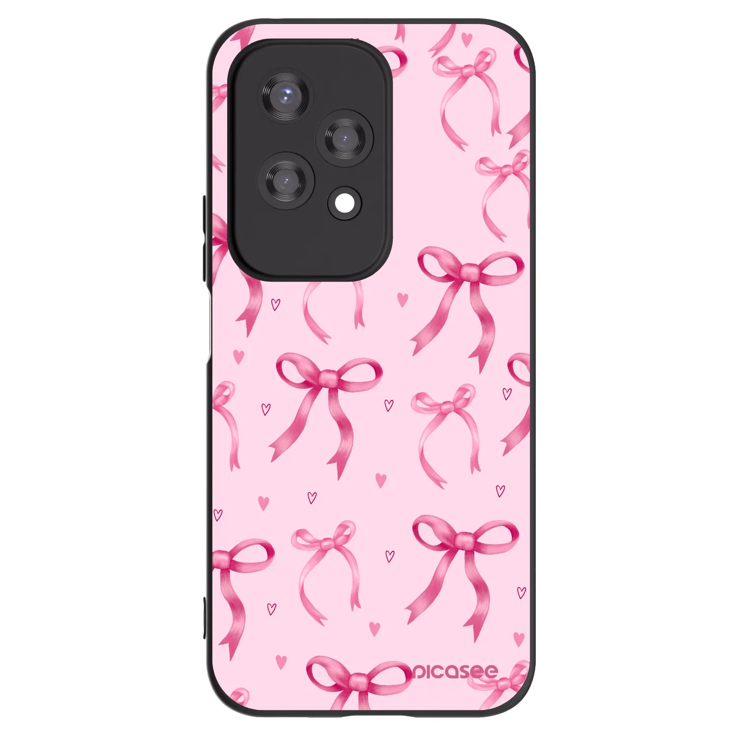 Picasee silikonowe czarne etui na Honor 200 Lite - Bow Aesthetic