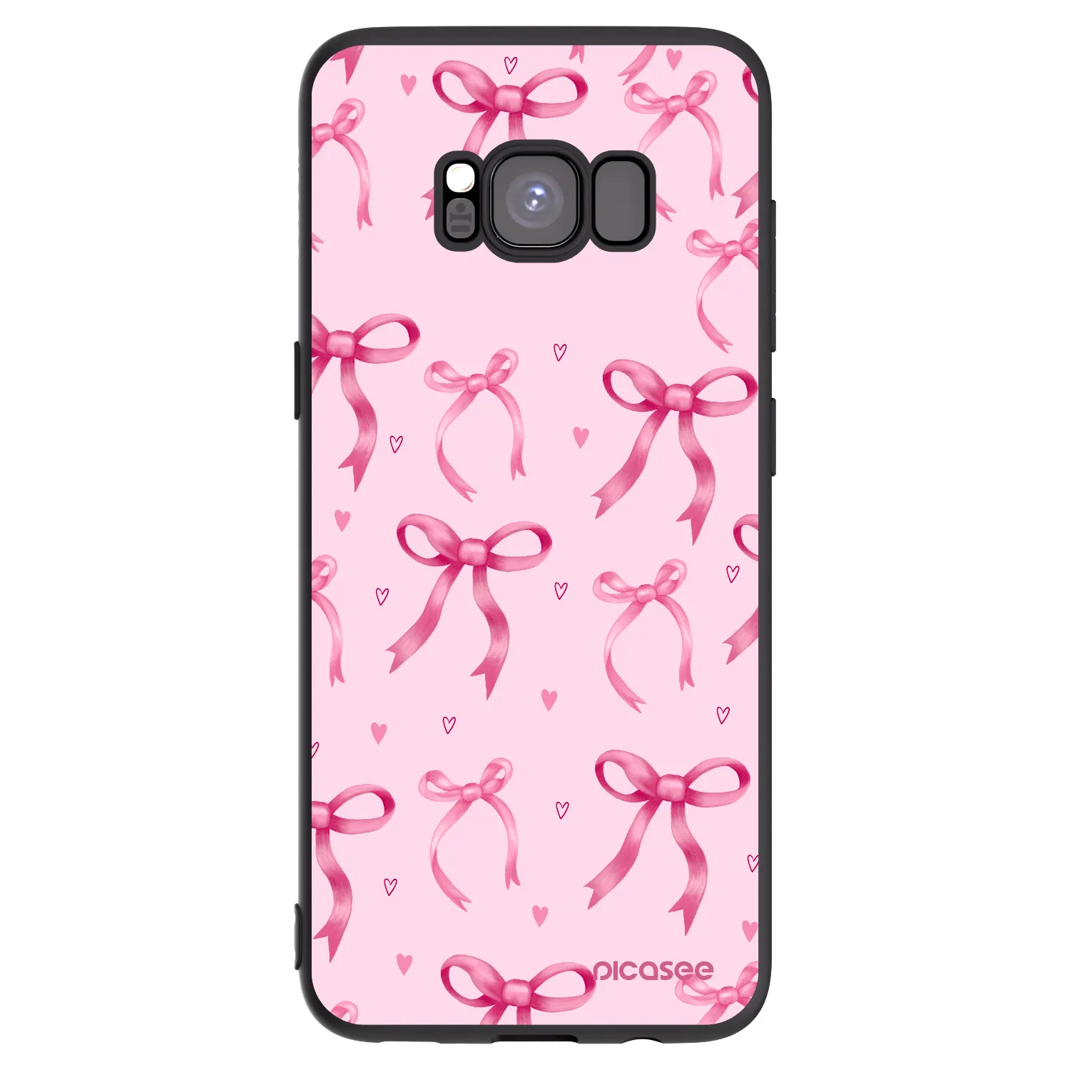 Picasee silikonowe czarne etui na Samsung Galaxy S8 G950F - Bow Aesthetic