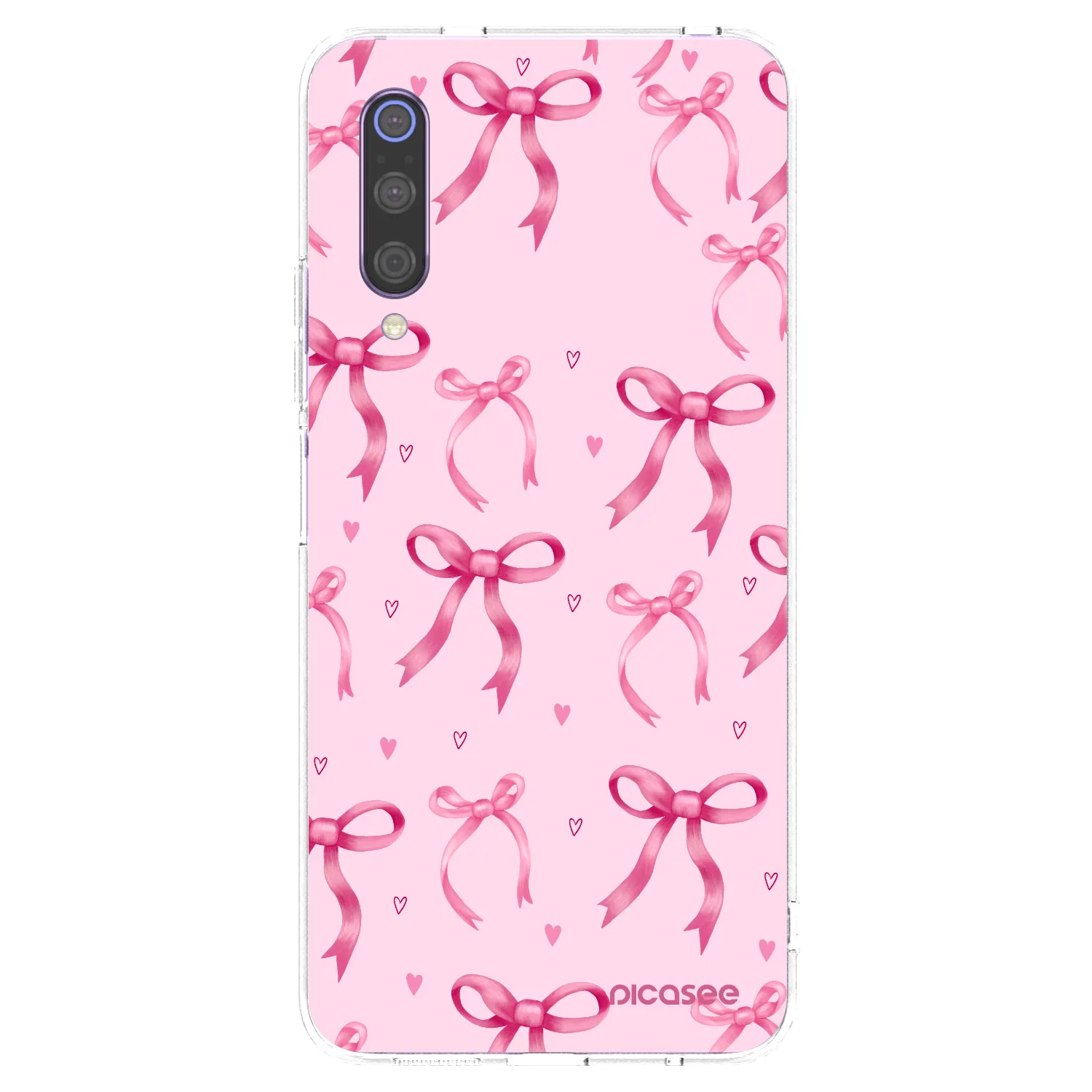 Picasee silikonowe przeźroczyste etui na Xiaomi Mi 9 - Bow Aesthetic