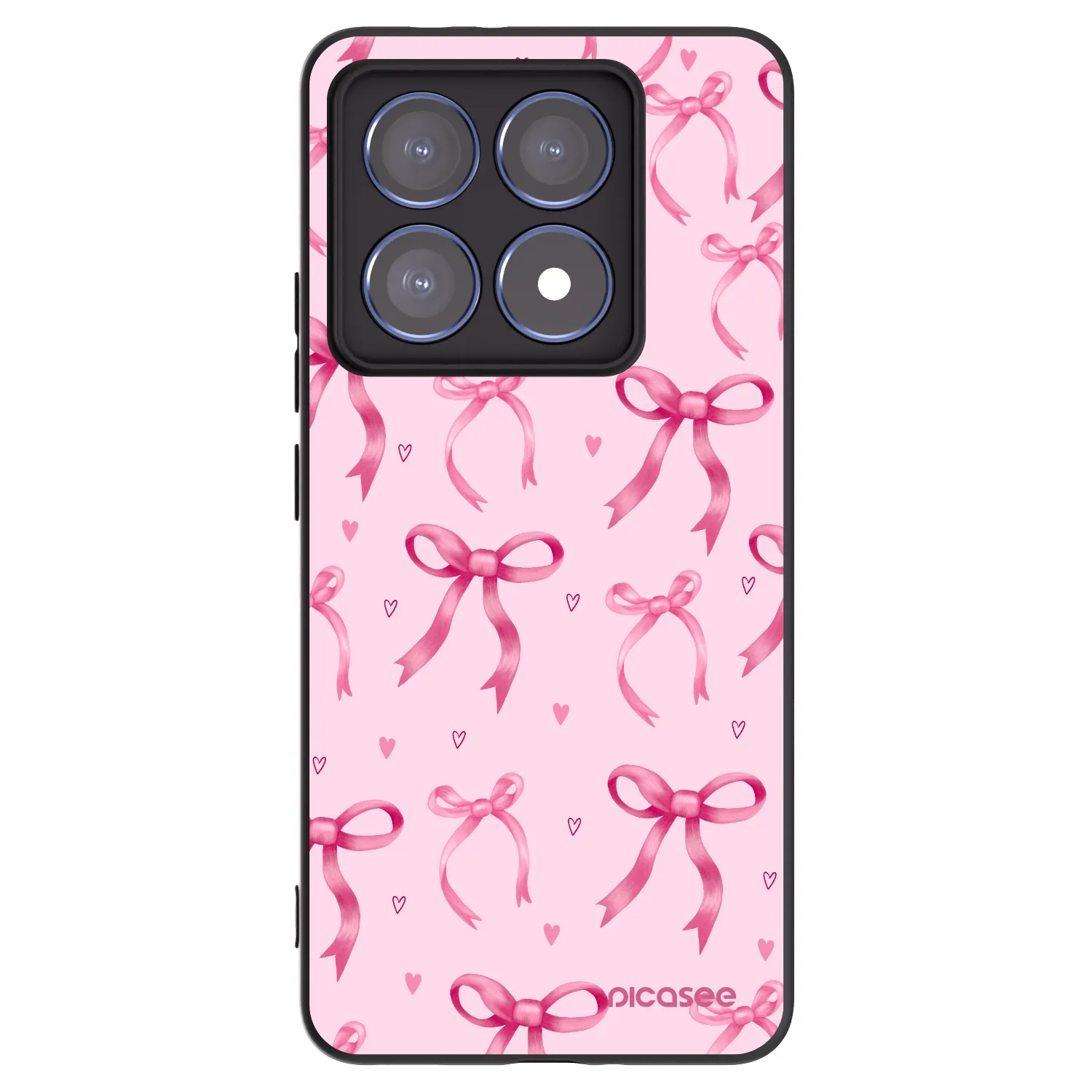 Picasee silikonowe czarne etui na Xiaomi 14T Pro - Bow Aesthetic
