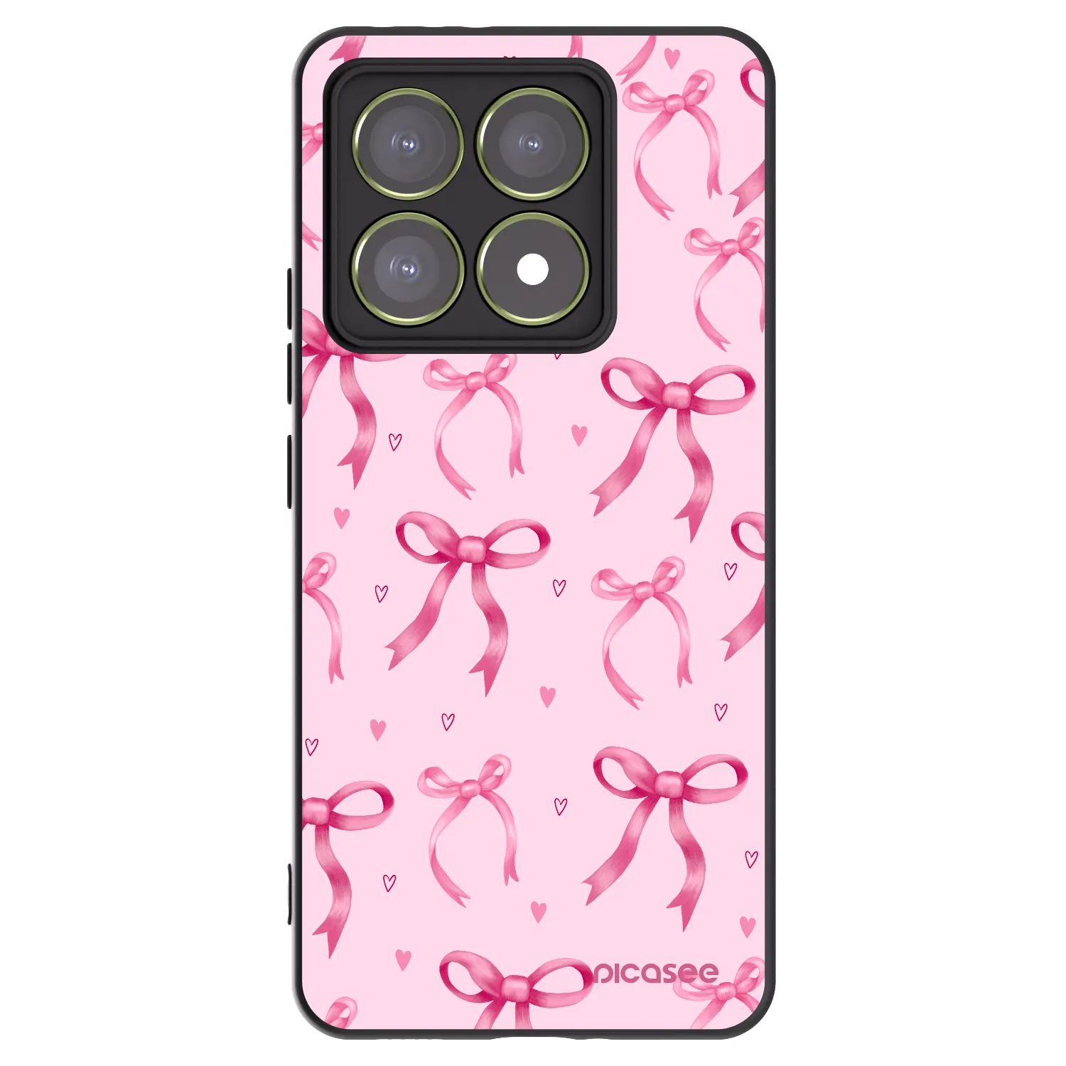 Picasee silikonowe czarne etui na Xiaomi 14T - Bow Aesthetic