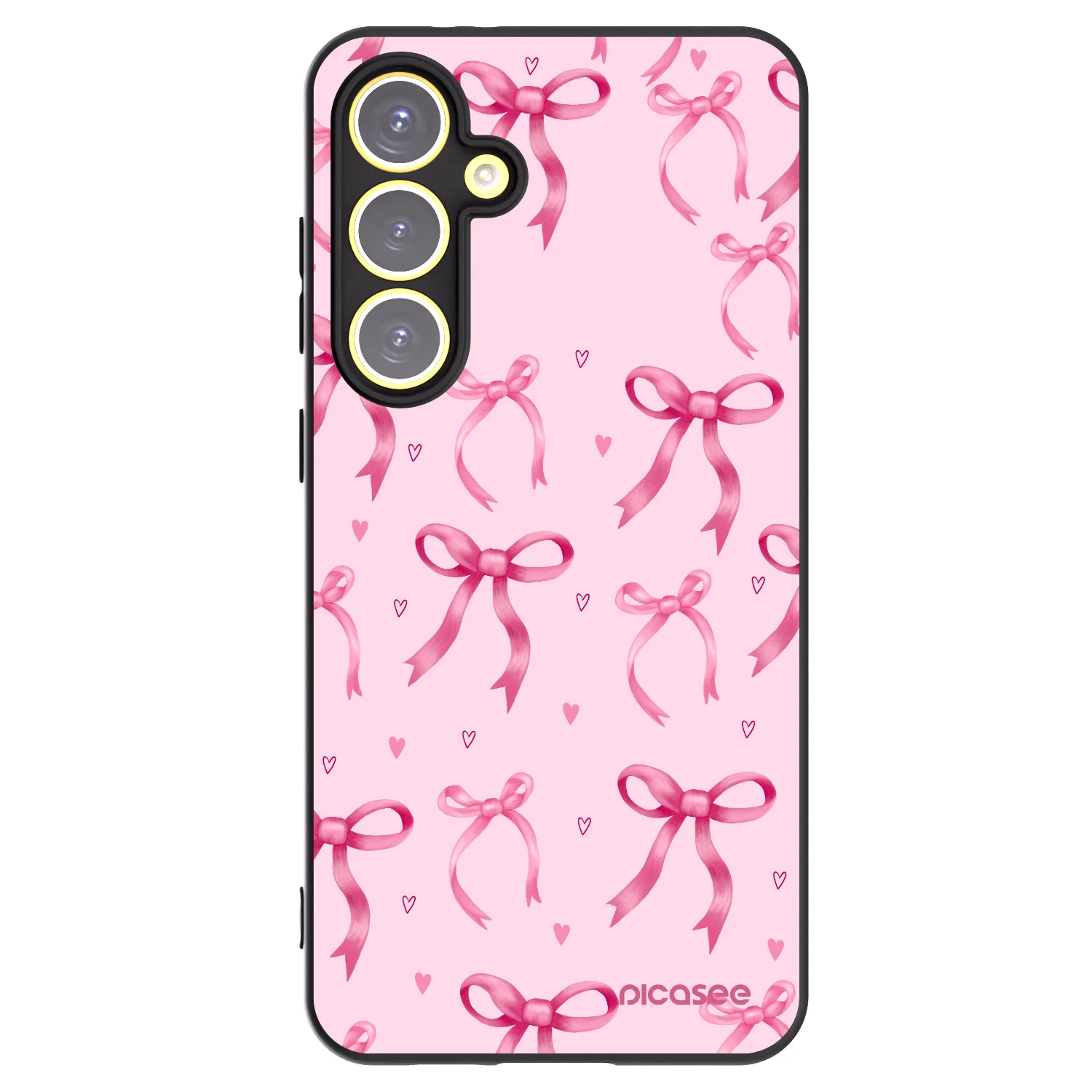 Picasee silikonowe czarne etui na Samsung Galaxy S24 FE S721B - Bow Aesthetic