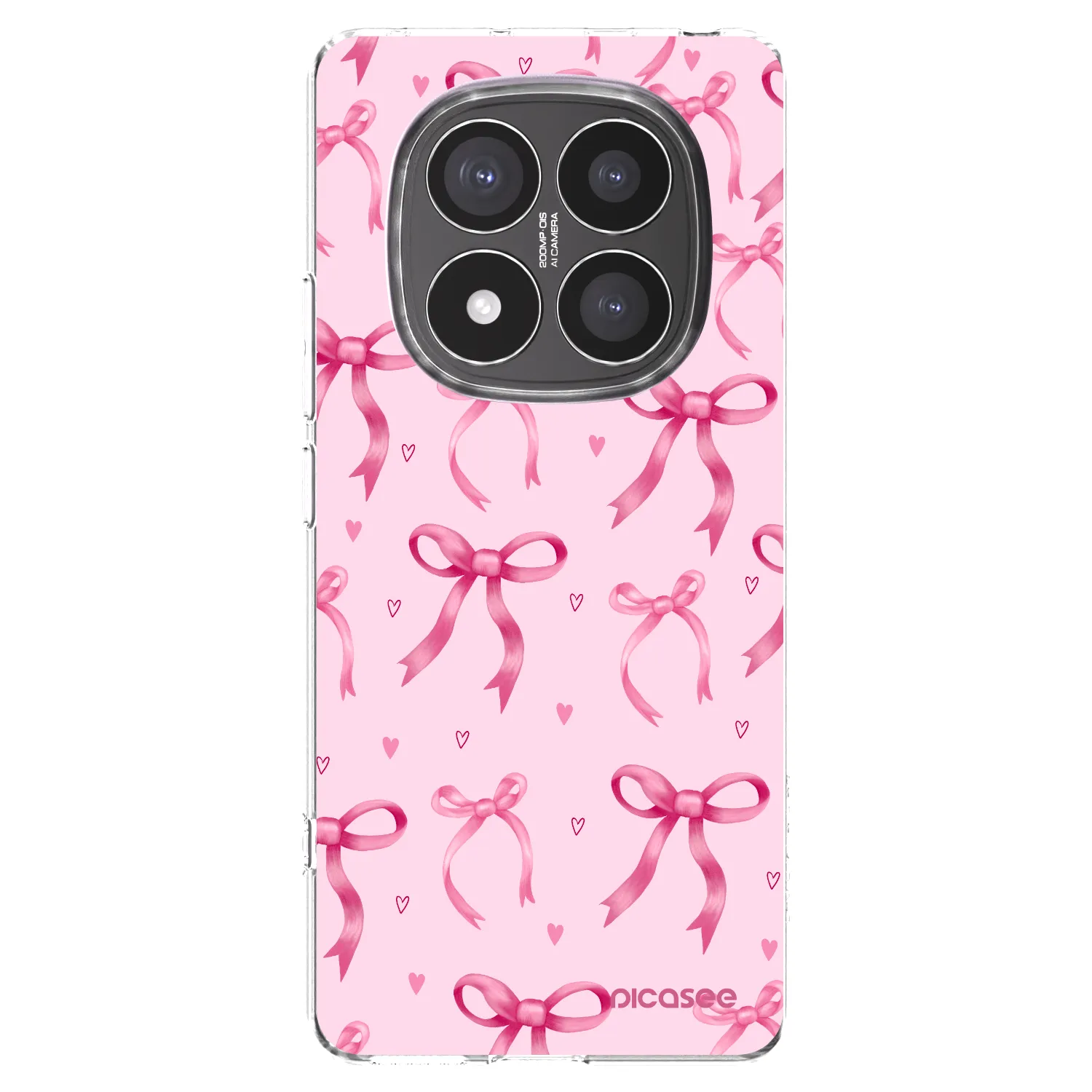 Picasee silikonowe przeźroczyste etui na Xiaomi Redmi Note 14 Pro+ 5G - Bow Aesthetic