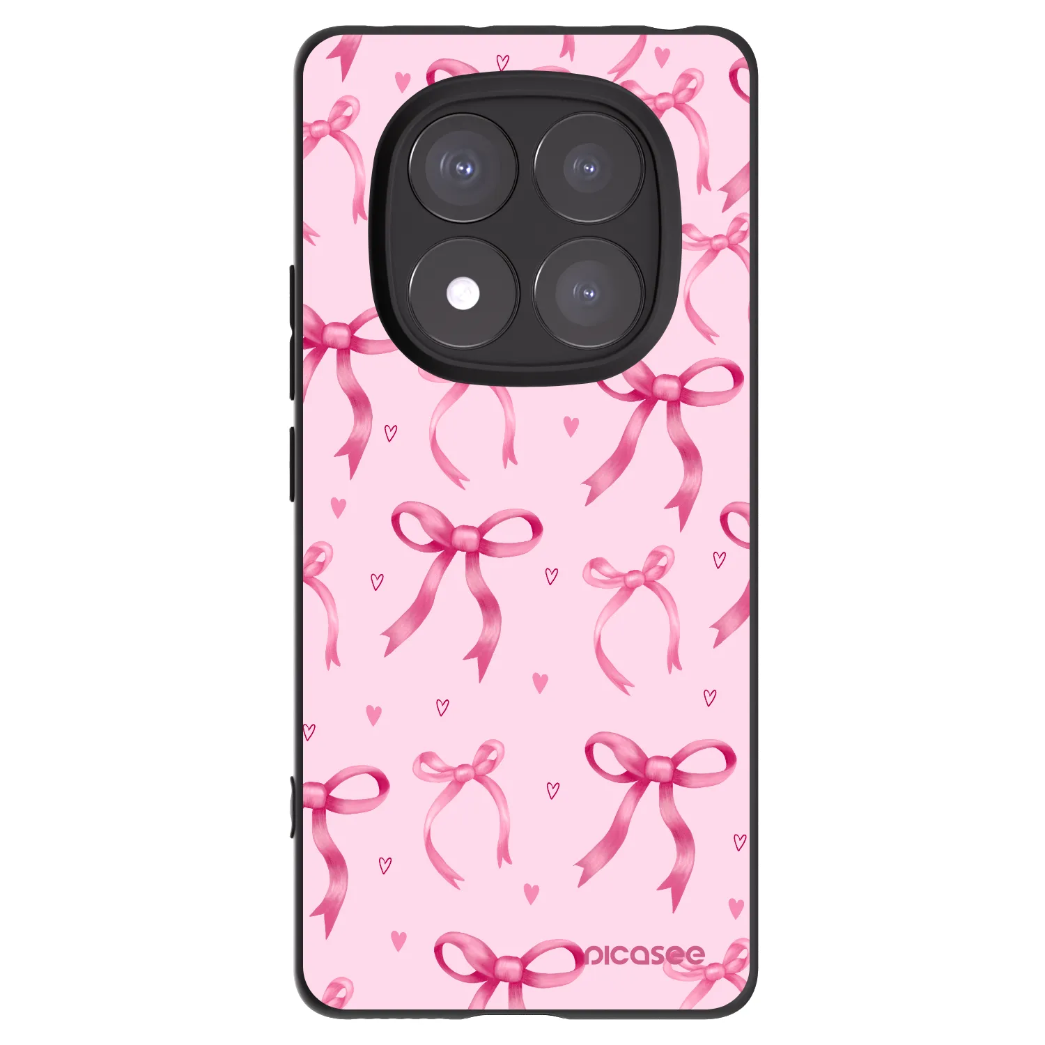 Picasee silikonowe czarne etui na Xiaomi Redmi Note 14 Pro 5G - Bow Aesthetic