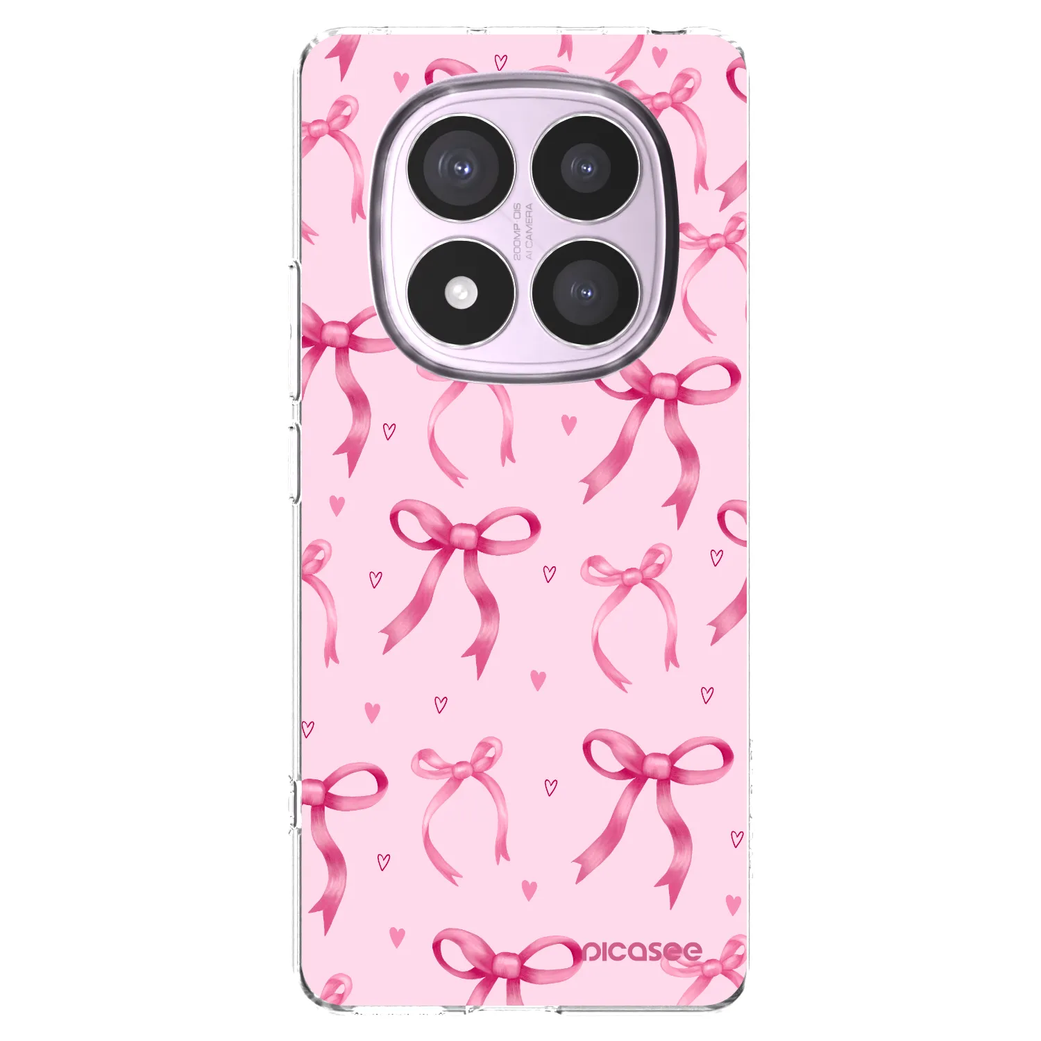 Picasee silikonowe przeźroczyste etui na Xiaomi Redmi Note 14 Pro 5G - Bow Aesthetic