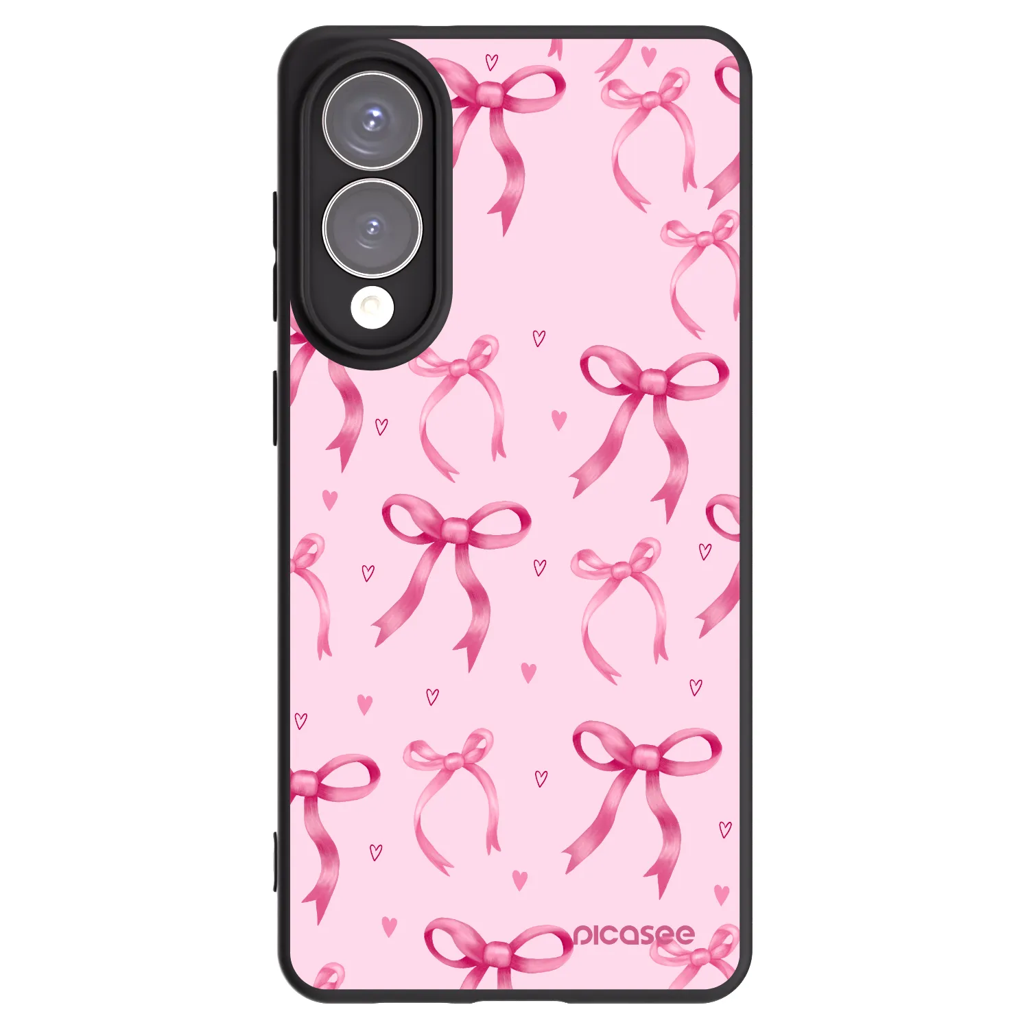 Picasee silikonowe czarne etui na Samsung Galaxy S25 Edge 5G - Bow Aesthetic