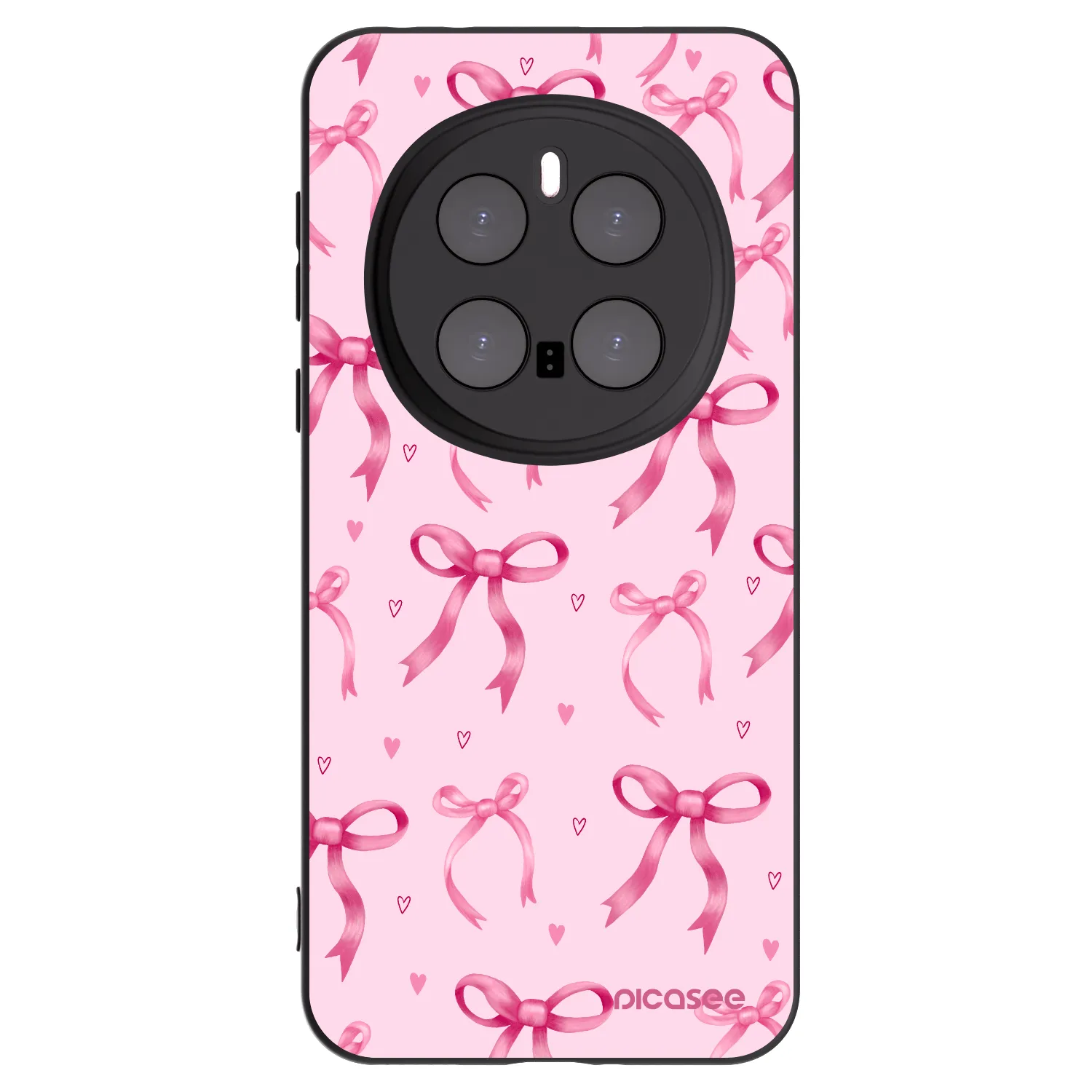 Picasee silikonowe czarne etui na Honor Magic7 Pro 5G - Bow Aesthetic