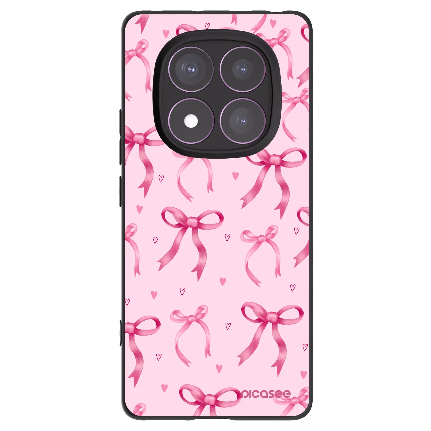 Picasee silikonowe czarne etui na Xiaomi Redmi Note 14 Pro 4G - Bow Aesthetic