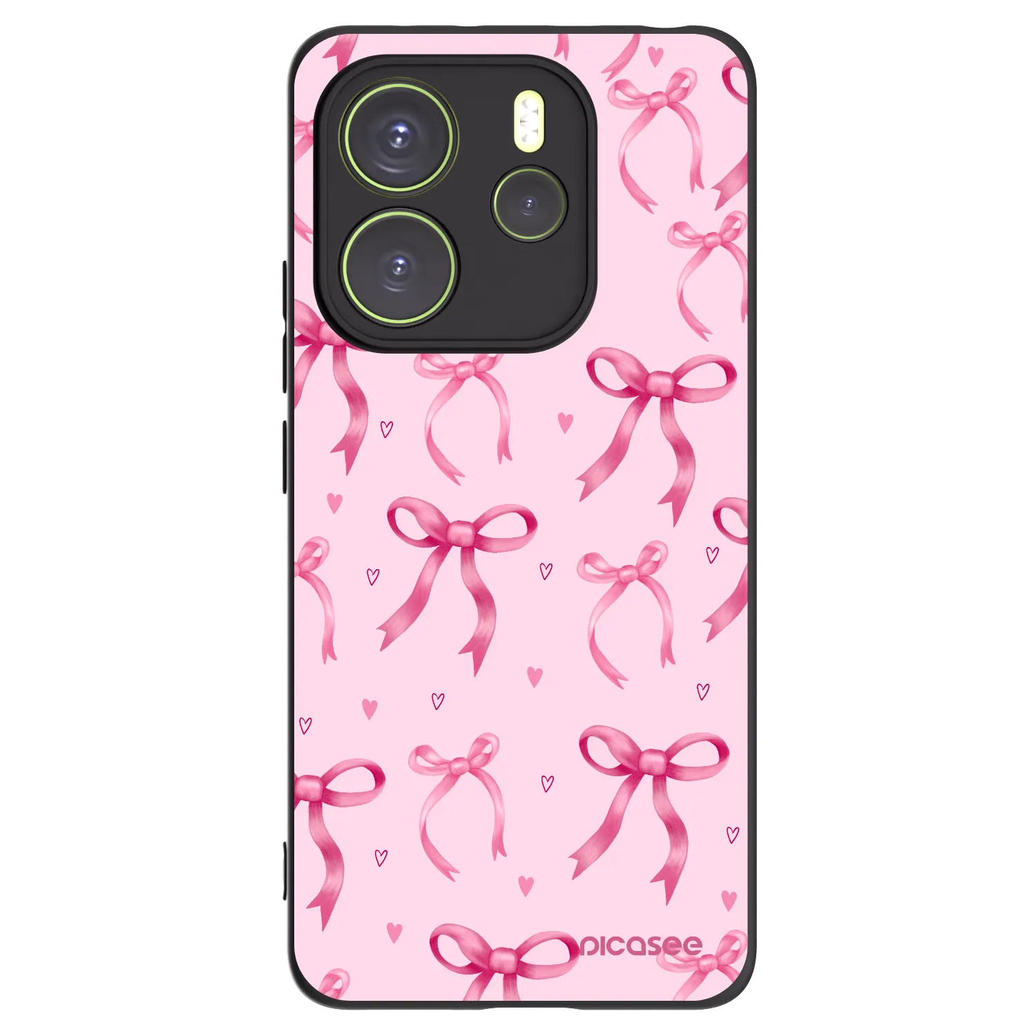 Picasee silikonowe czarne etui na Xiaomi Redmi Note 14 4G - Bow Aesthetic
