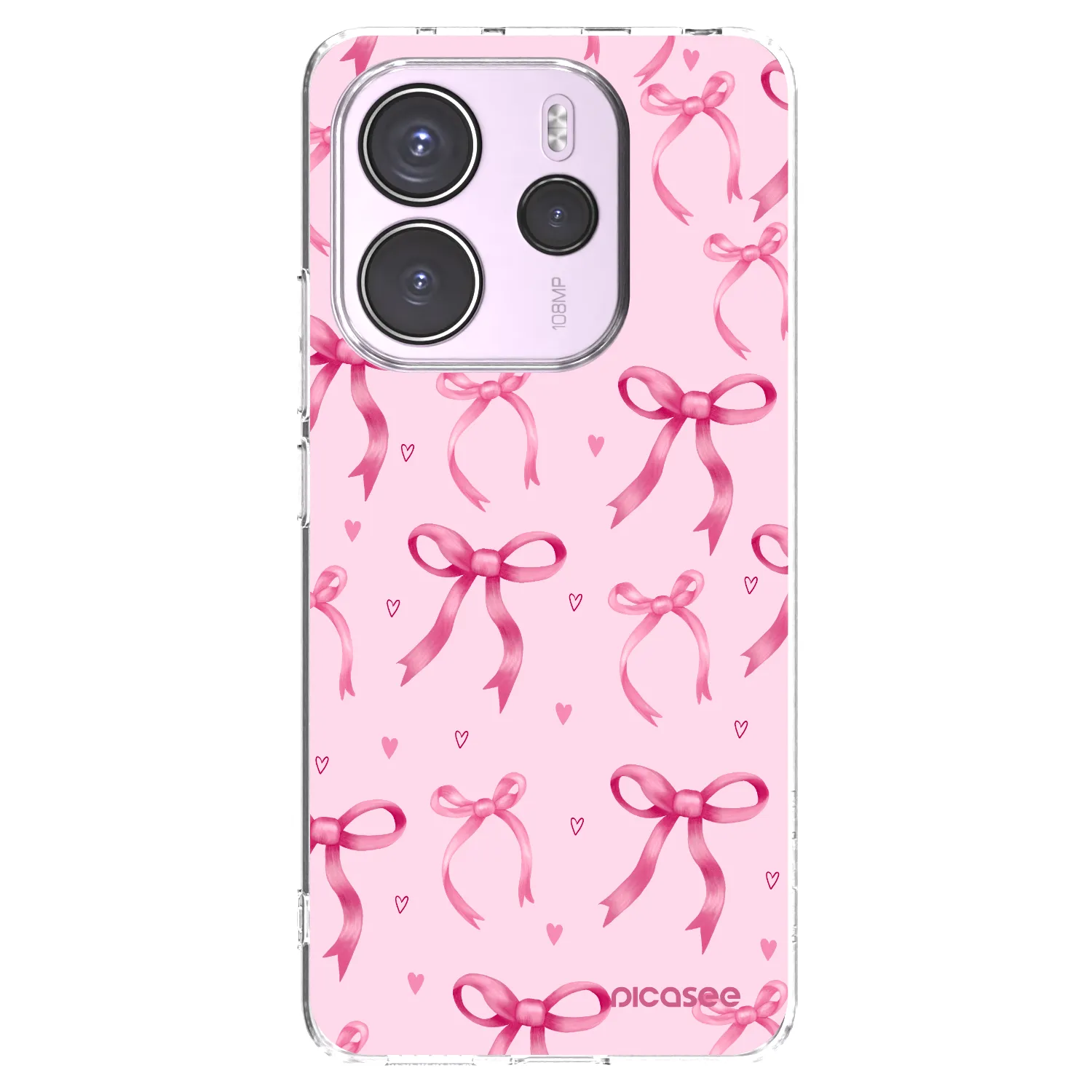Picasee silikonowe przeźroczyste etui na Xiaomi Redmi Note 14 4G - Bow Aesthetic