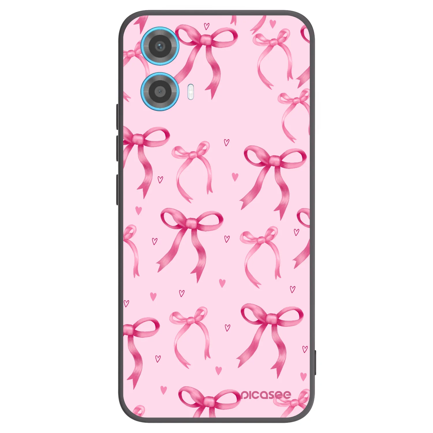 Picasee silikonowe czarne etui na Motorola Moto G34 5G - Bow Aesthetic