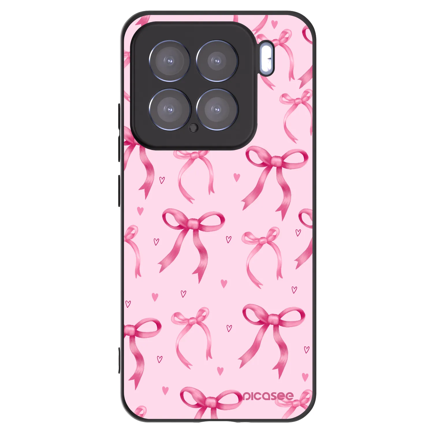 Picasee silikonowe czarne etui na Xiaomi 15 - Bow Aesthetic