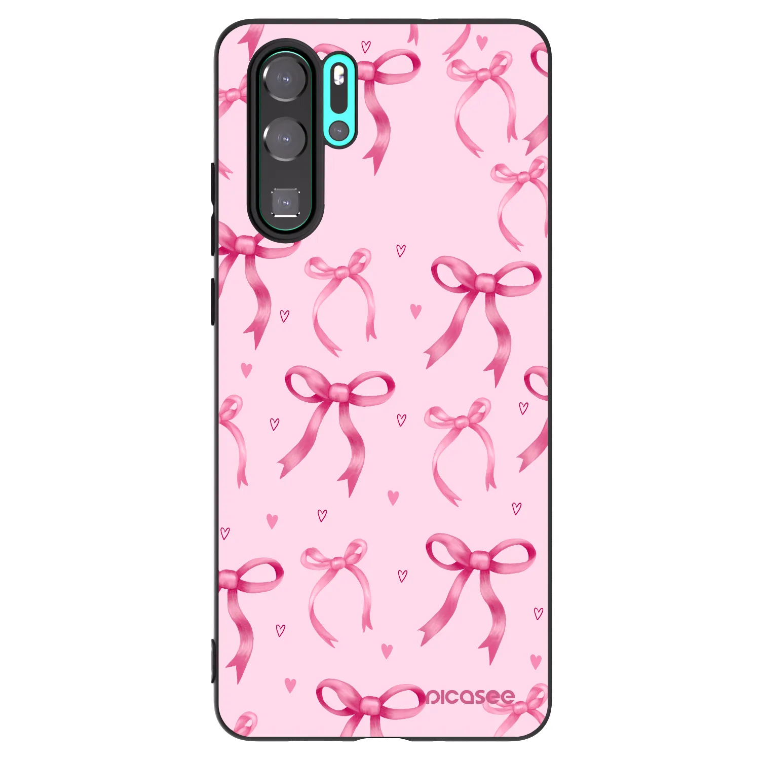 Picasee silikonowe czarne etui na Huawei P30 Pro - Bow Aesthetic