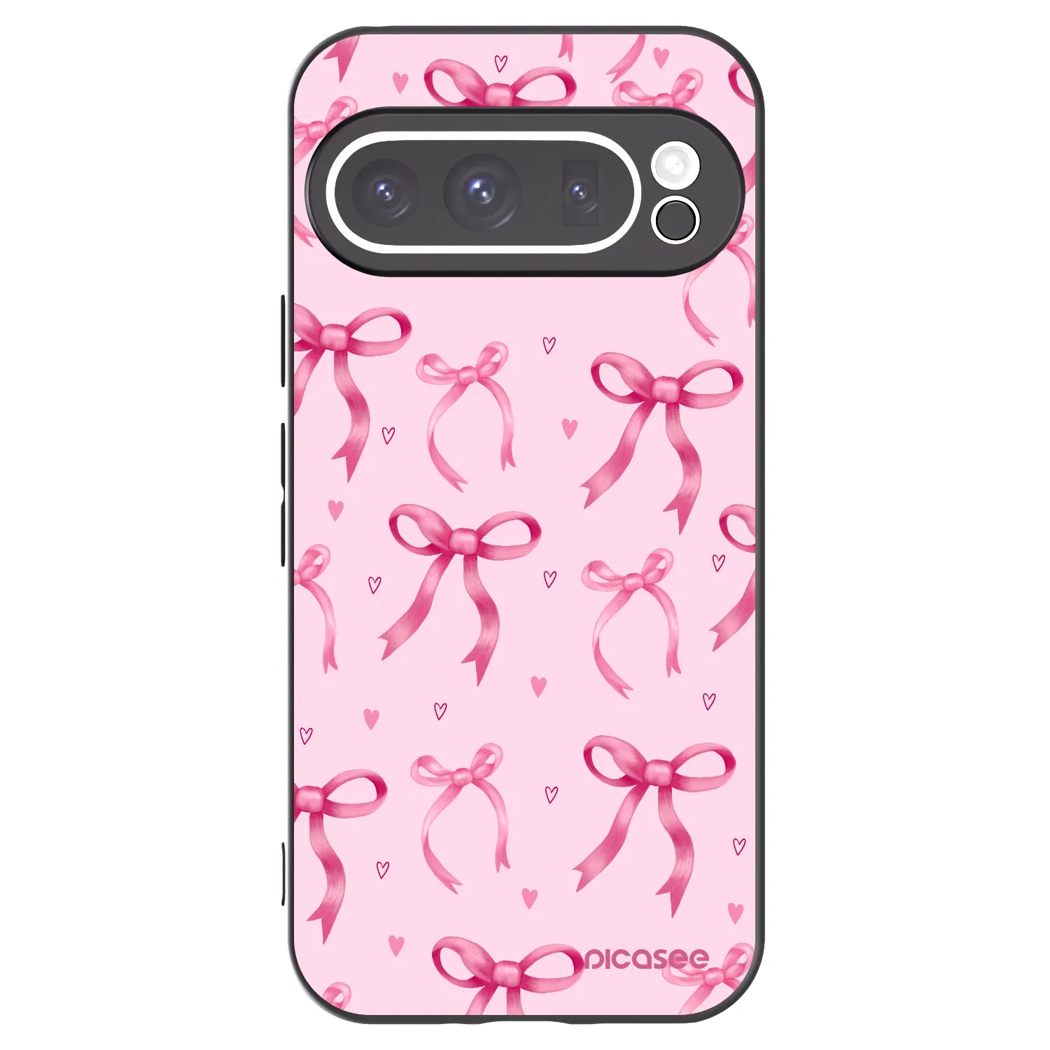 Picasee silikonowe czarne etui na Google Pixel 9 Pro - Bow Aesthetic