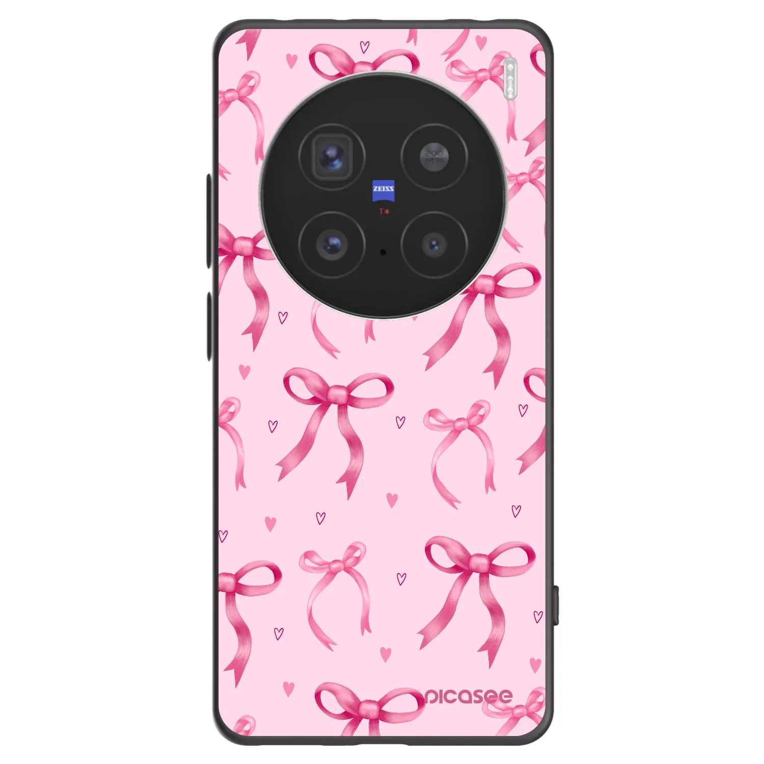 Picasee silikonowe czarne etui na Vivo X200 Pro - Bow Aesthetic