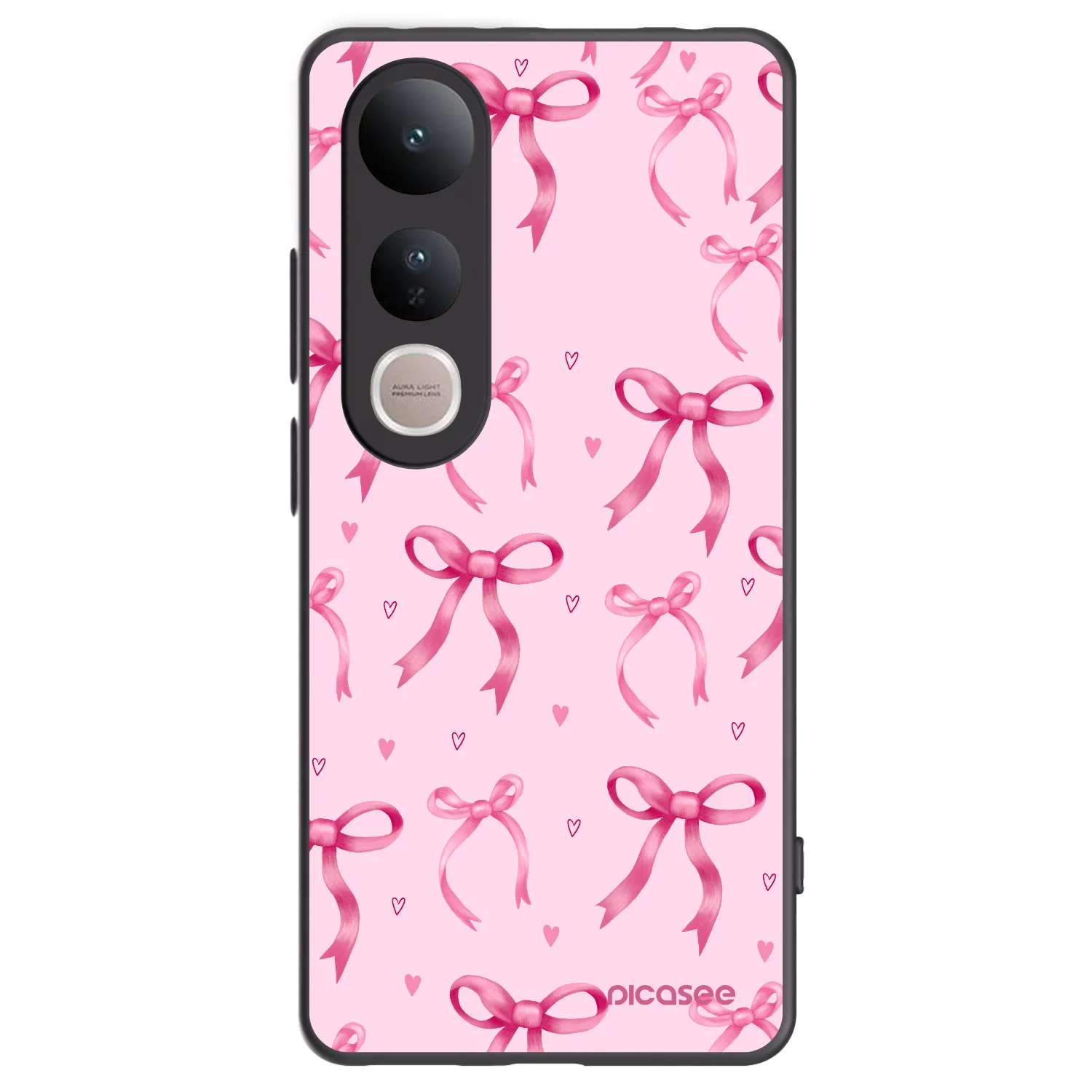 Picasee silikonowe czarne etui na Vivo V50 Lite 5G - Bow Aesthetic