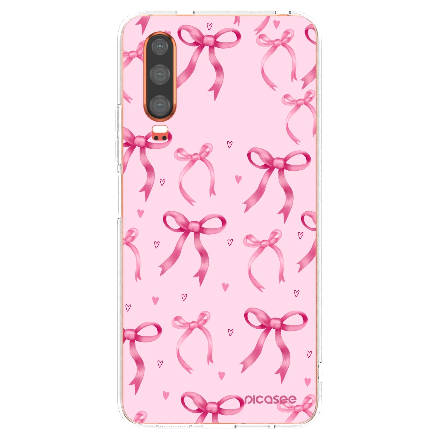 Picasee silikonowe przeźroczyste etui na Huawei P30 - Bow Aesthetic