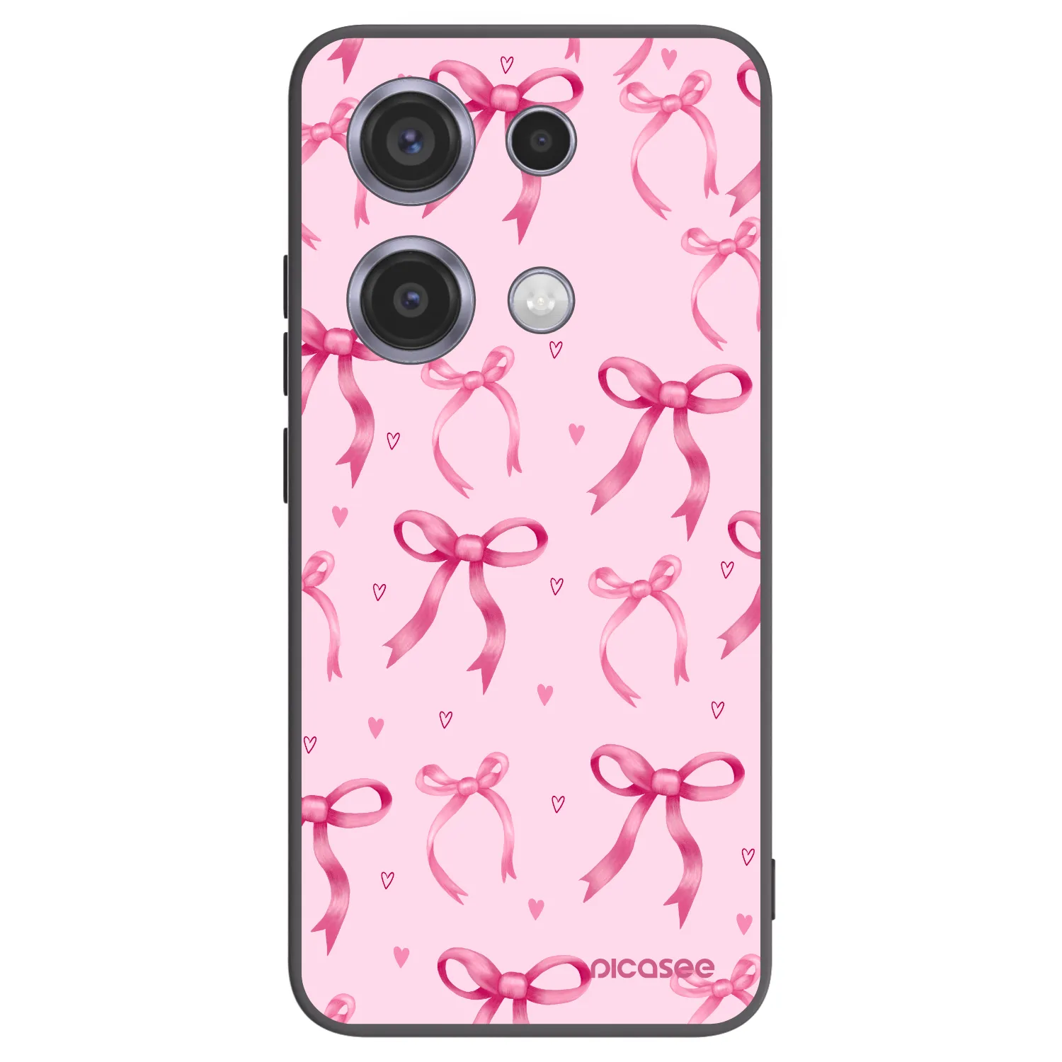 Picasee silikonowe czarne etui na Xiaomi Redmi Note 14S - Bow Aesthetic
