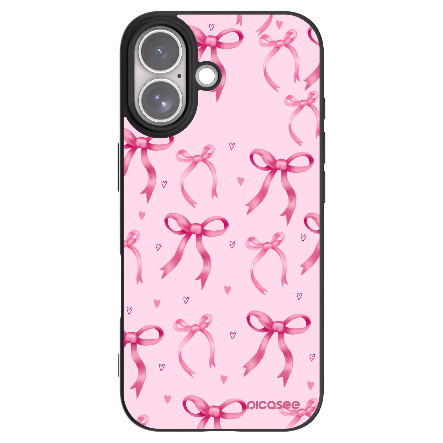 Picasee silikonowe czarne etui na Apple iPhone 17 - Bow Aesthetic
