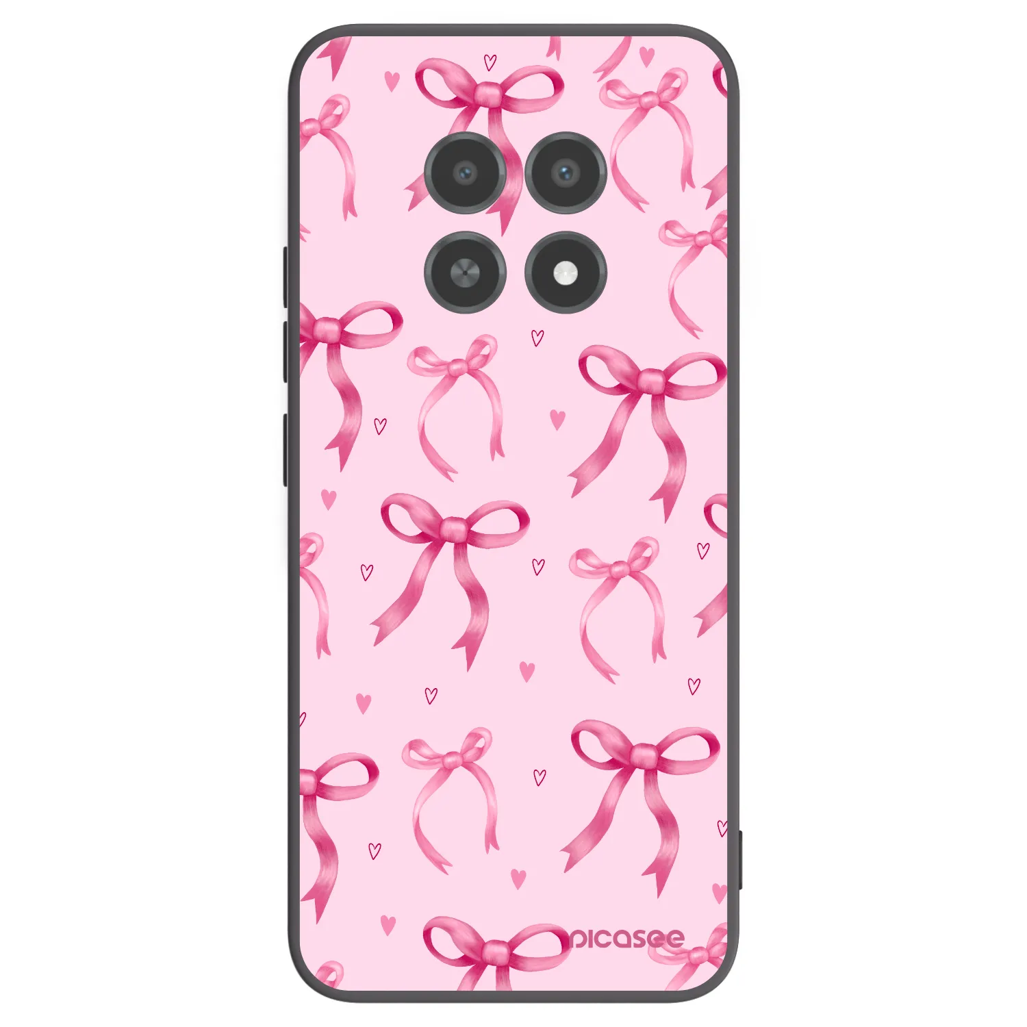 Picasee silikonowe czarne etui na Realme 12X - Bow Aesthetic