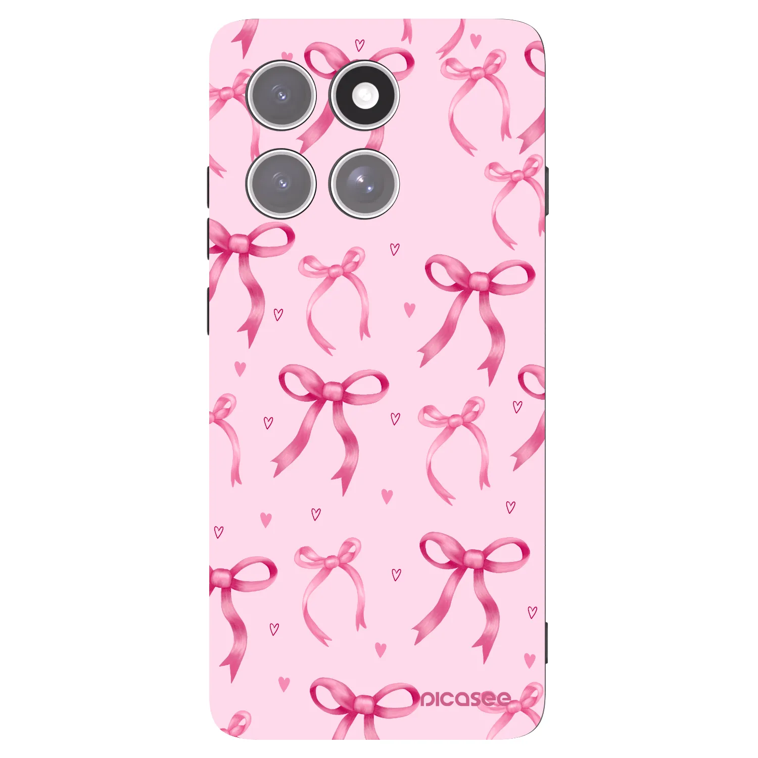 Picasee silikonowe czarne etui na Motorola Edge 60 Pro - Bow Aesthetic