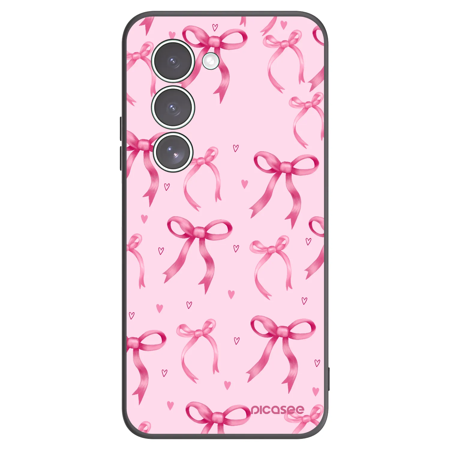 Picasee silikonowe czarne etui na Xiaomi Redmi 15 5G - Bow Aesthetic