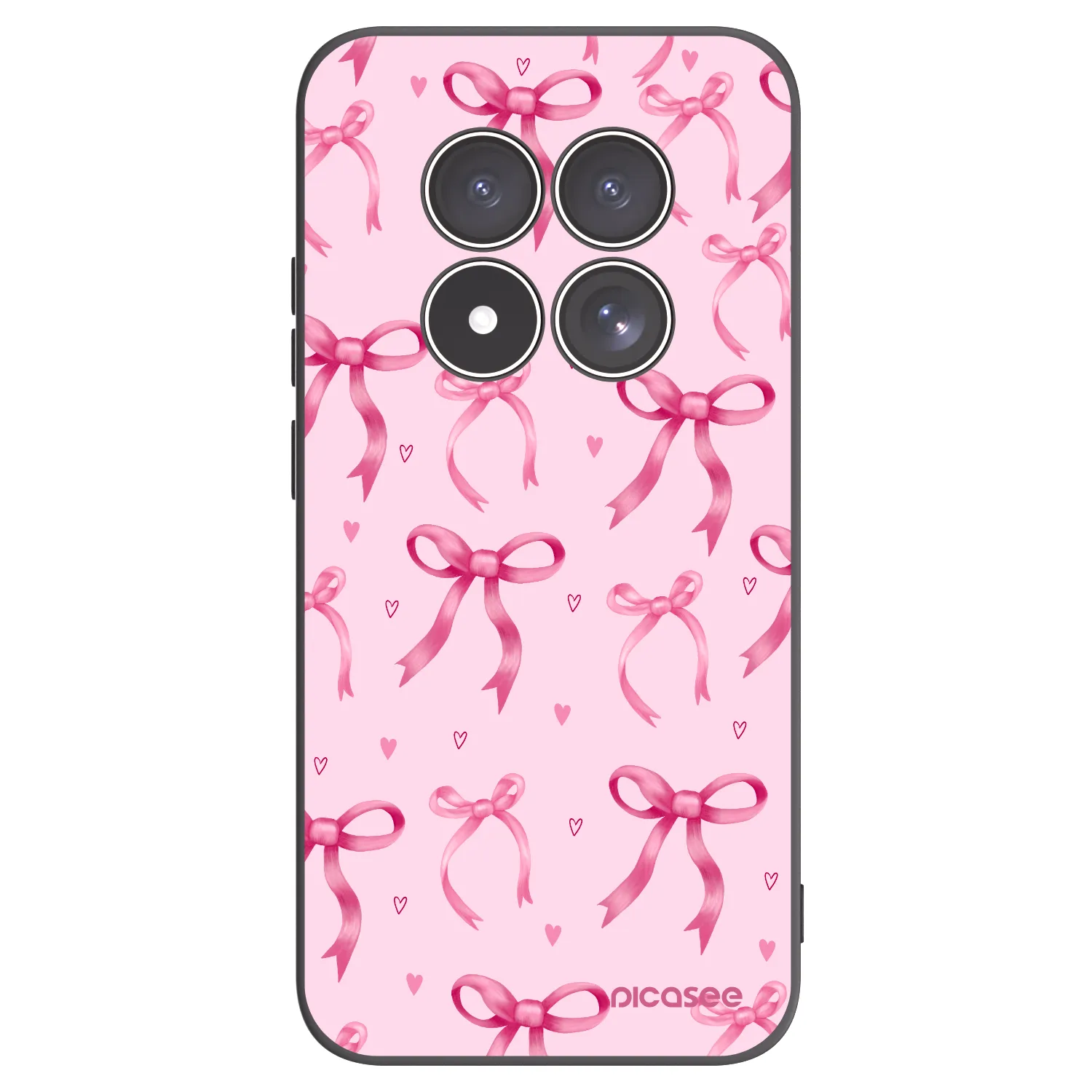 Picasee silikonowe czarne etui na Xiaomi Redmi Note 15 Pro 4G - Bow Aesthetic