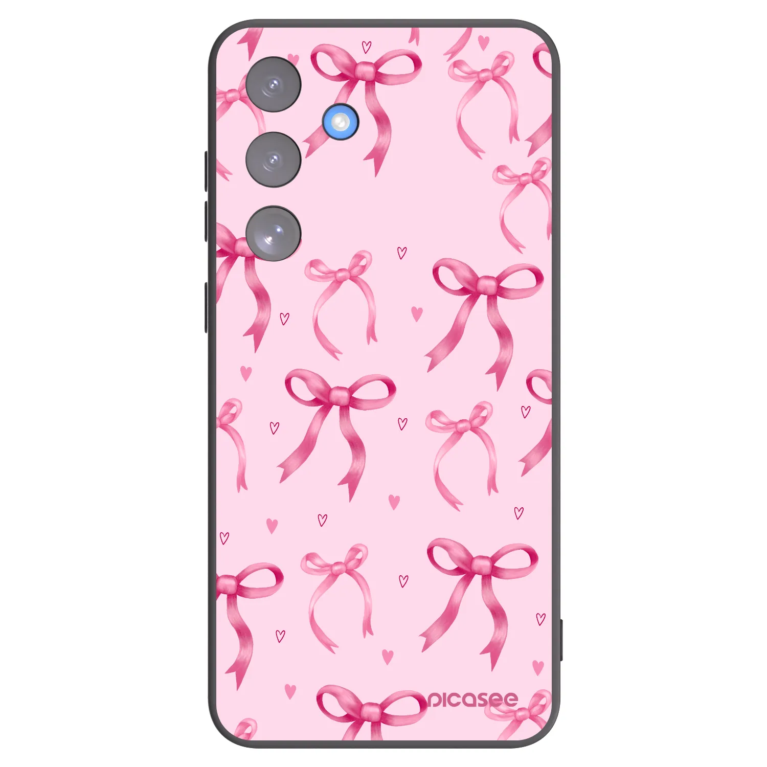 Picasee silikonowe czarne etui na Samsung Galaxy S25 FE 5G - Bow Aesthetic