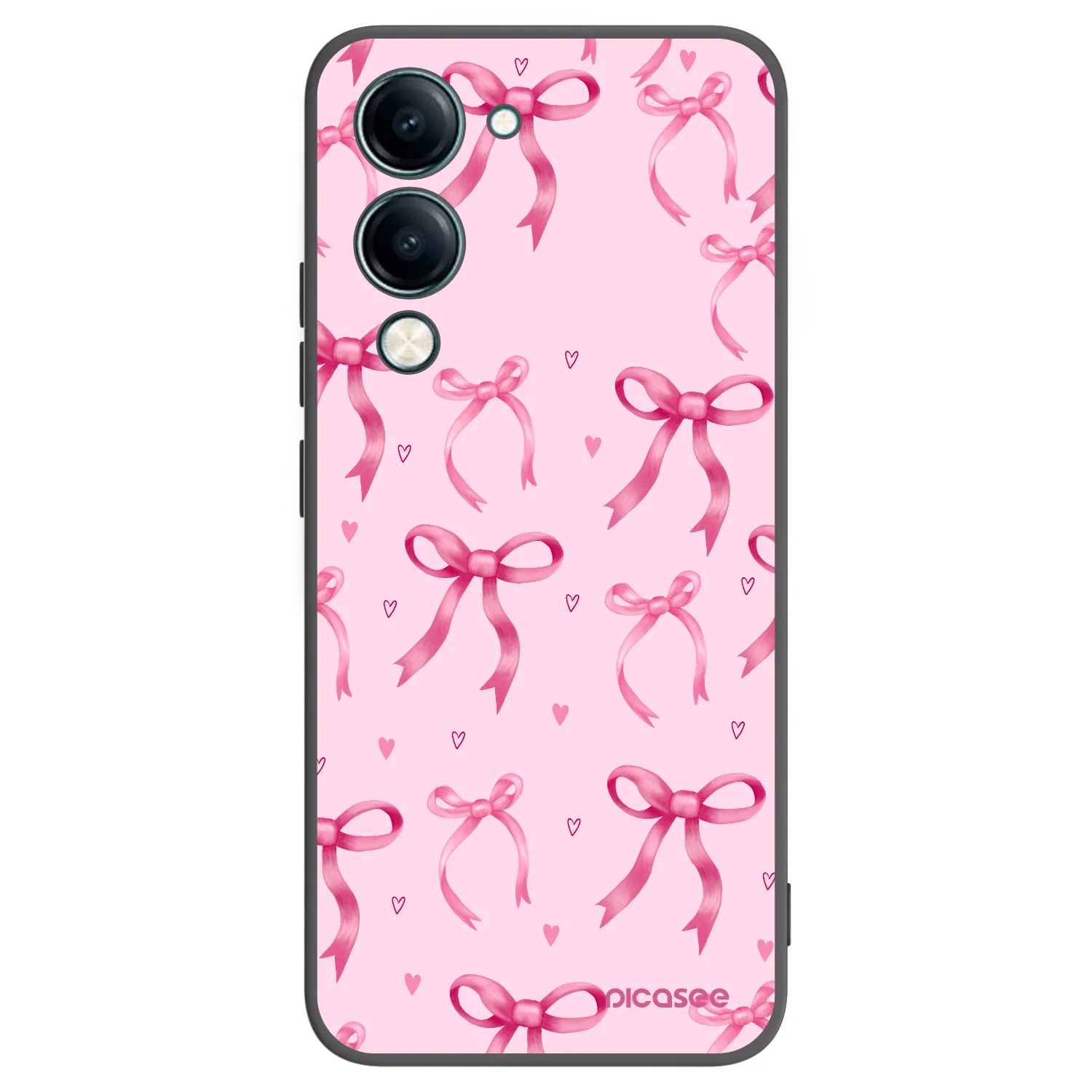 Picasee silikonowe czarne etui na Vivo Y29s 5G - Bow Aesthetic
