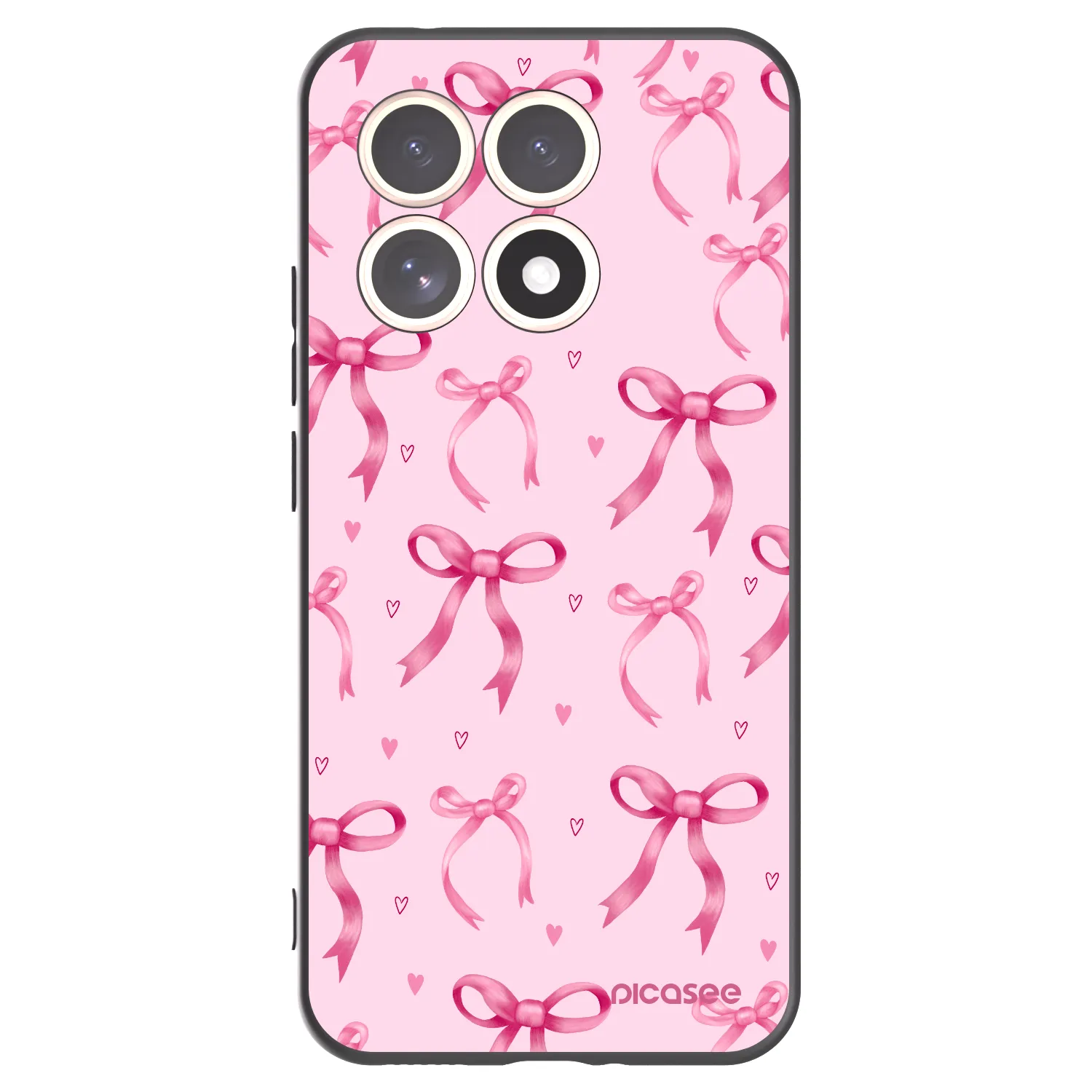 Picasee silikonowe czarne etui na Xiaomi 15T - Bow Aesthetic