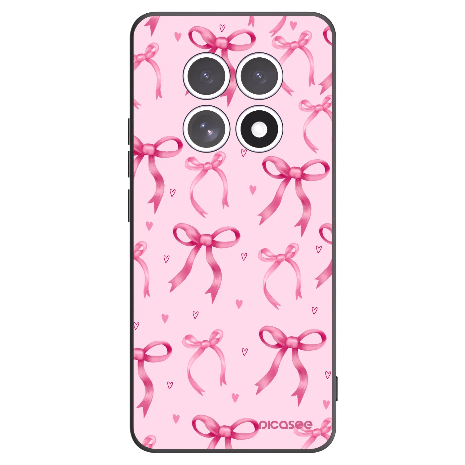 Picasee silikonowe czarne etui na Xiaomi Redmi Note 15 4G - Bow Aesthetic