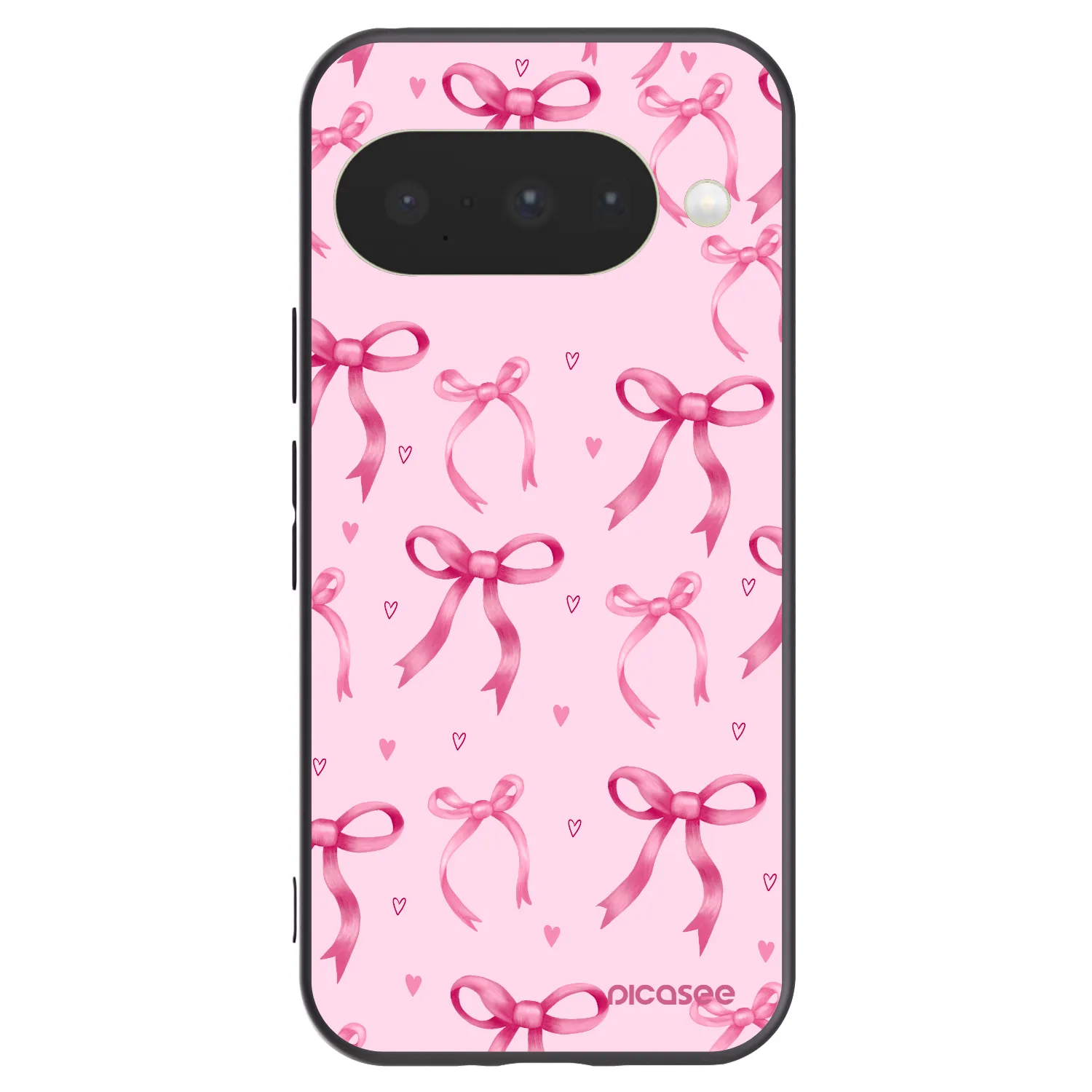 Picasee silikonowe czarne etui na Google Pixel 10 - Bow Aesthetic