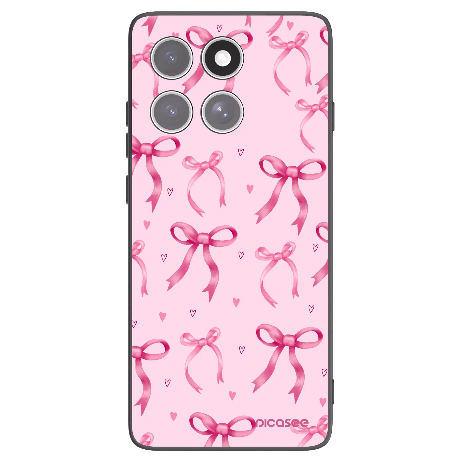 Picasee silikonowe czarne etui na Motorola Edge 60 Fusion - Bow Aesthetic