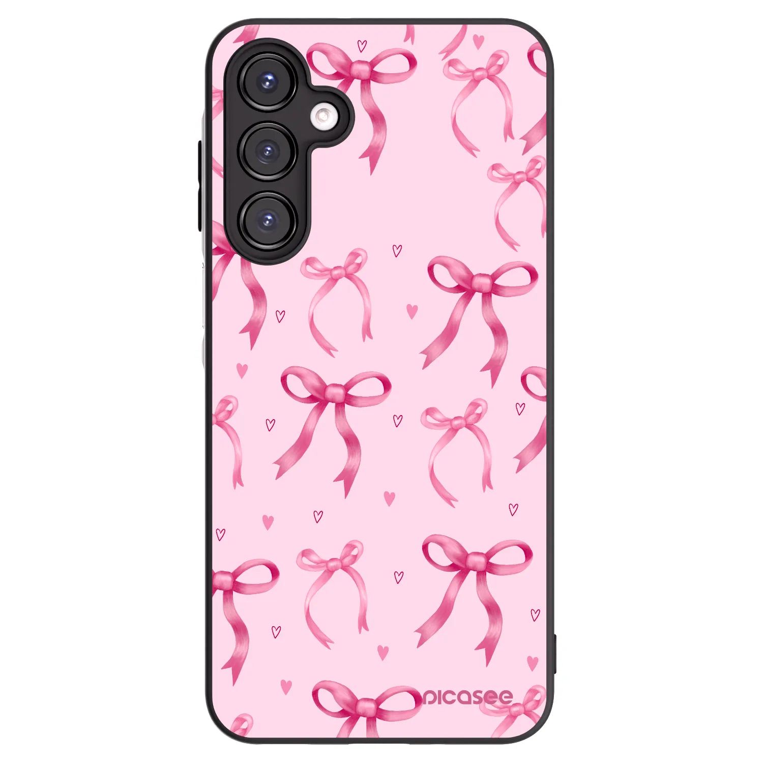 Picasee silikonowe czarne etui na Samsung Galaxy A16 4G - Bow Aesthetic