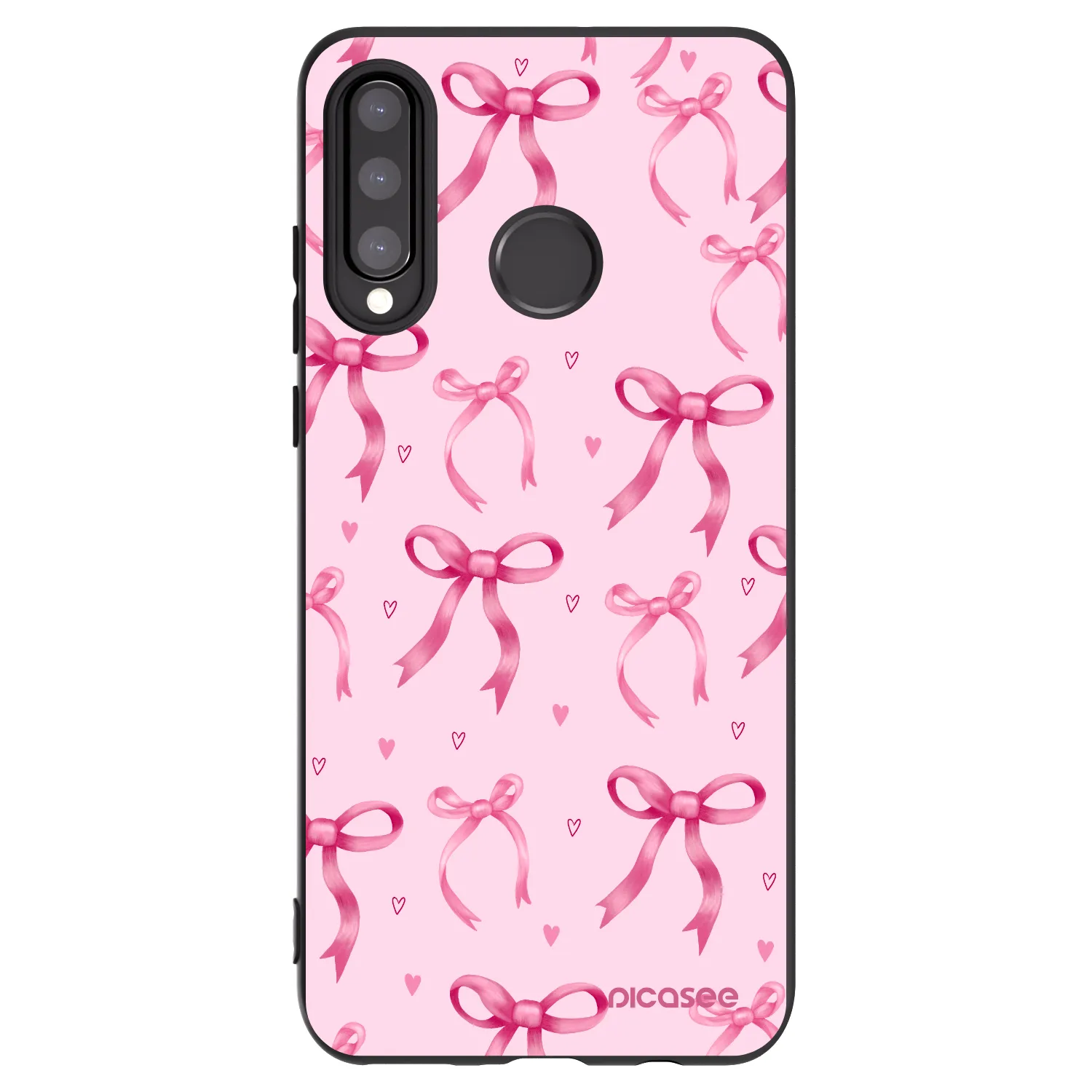 Picasee silikonowe czarne etui na Huawei P30 Lite - Bow Aesthetic