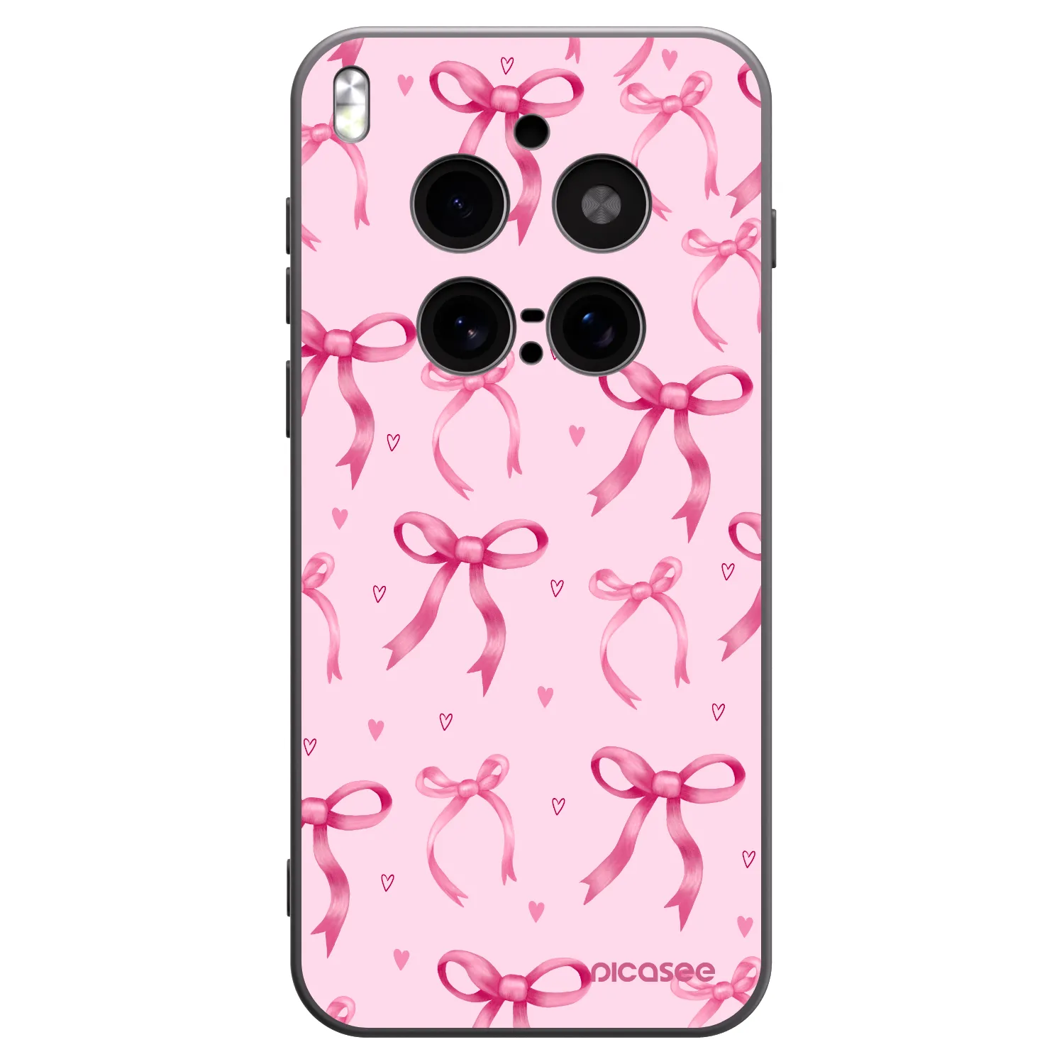 Picasee silikonowe czarne etui na Vivo X300 Pro - Bow Aesthetic