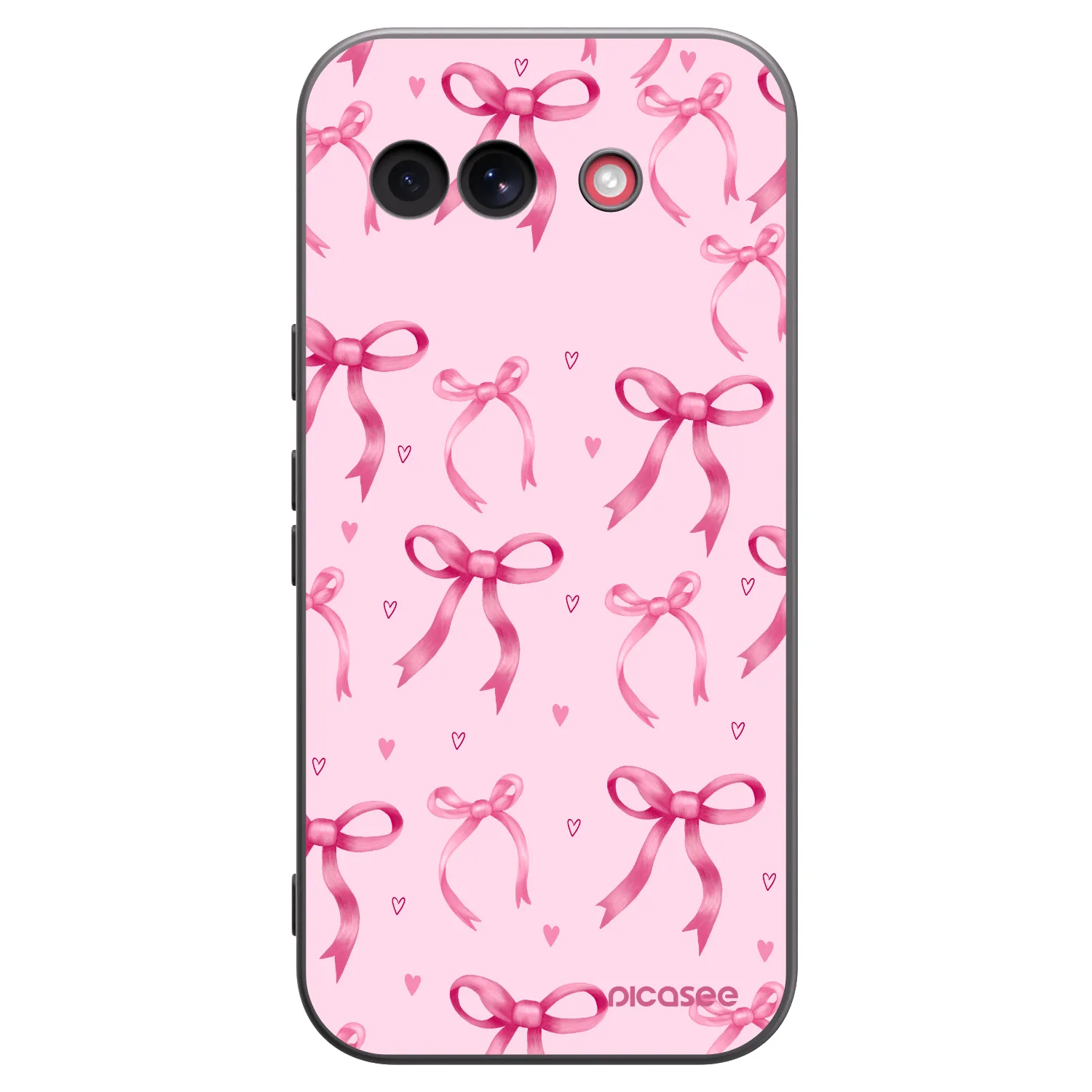 Picasee silikonowe czarne etui na Google Pixel 10a - Bow Aesthetic