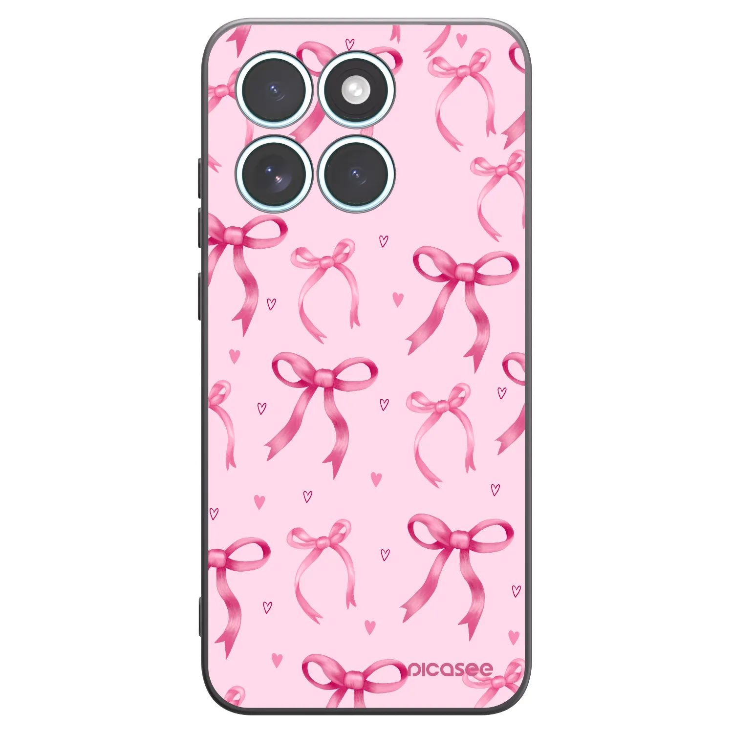Picasee silikonowe czarne etui na Motorola Edge 70 Fusion - Bow Aesthetic
