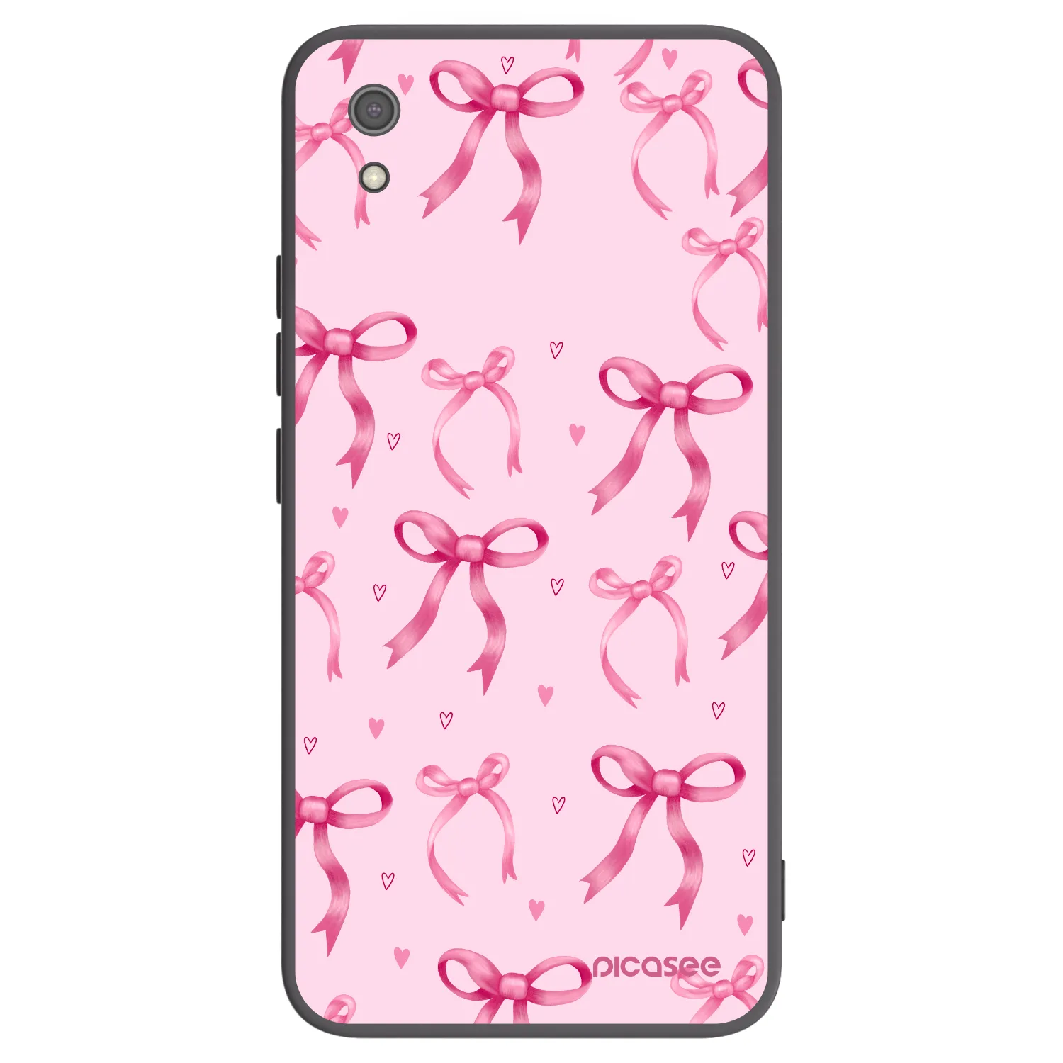 Picasee silikonowe czarne etui na Xiaomi Redmi 7A - Bow Aesthetic