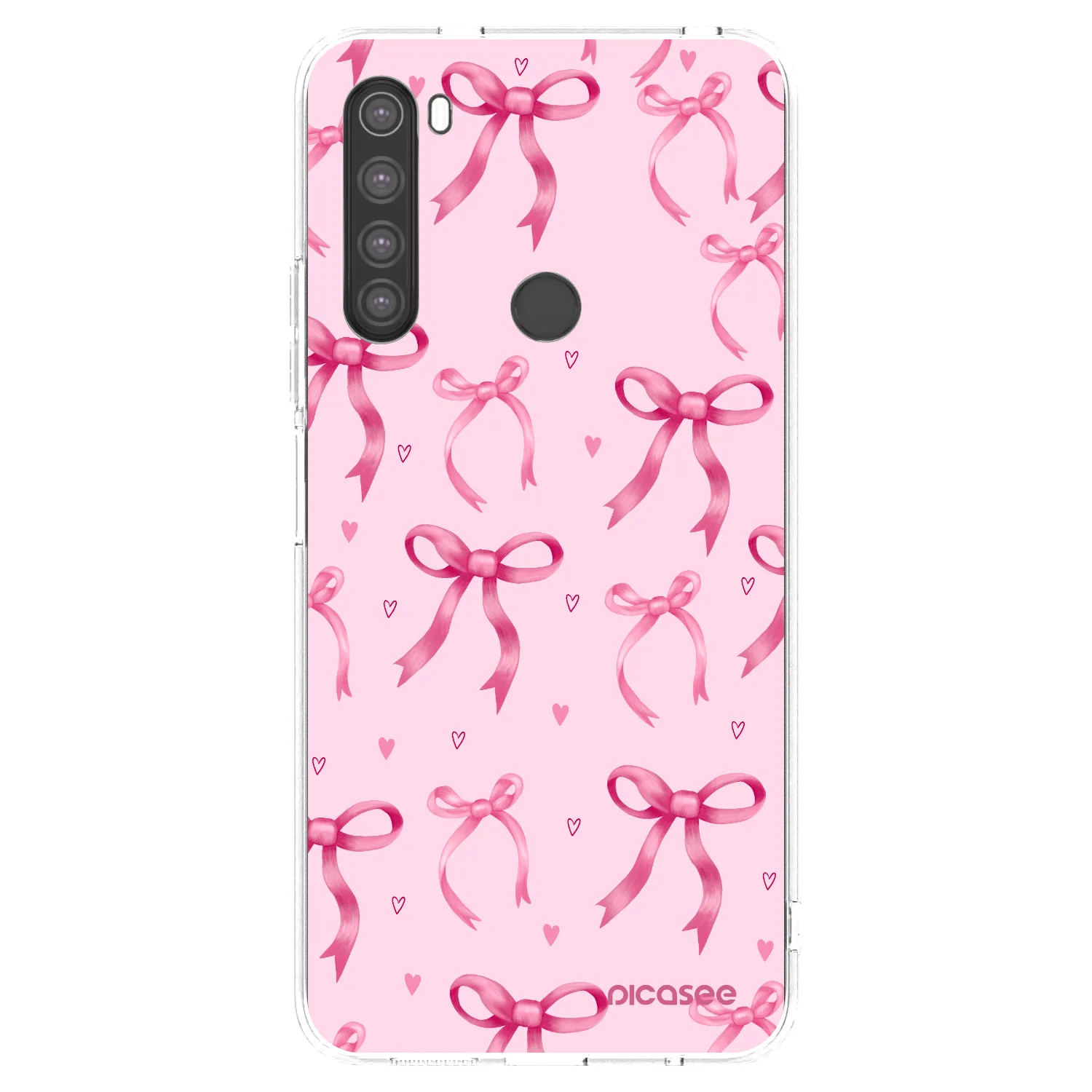 Picasee silikonowe przeźroczyste etui na Xiaomi Redmi Note 8 - Bow Aesthetic